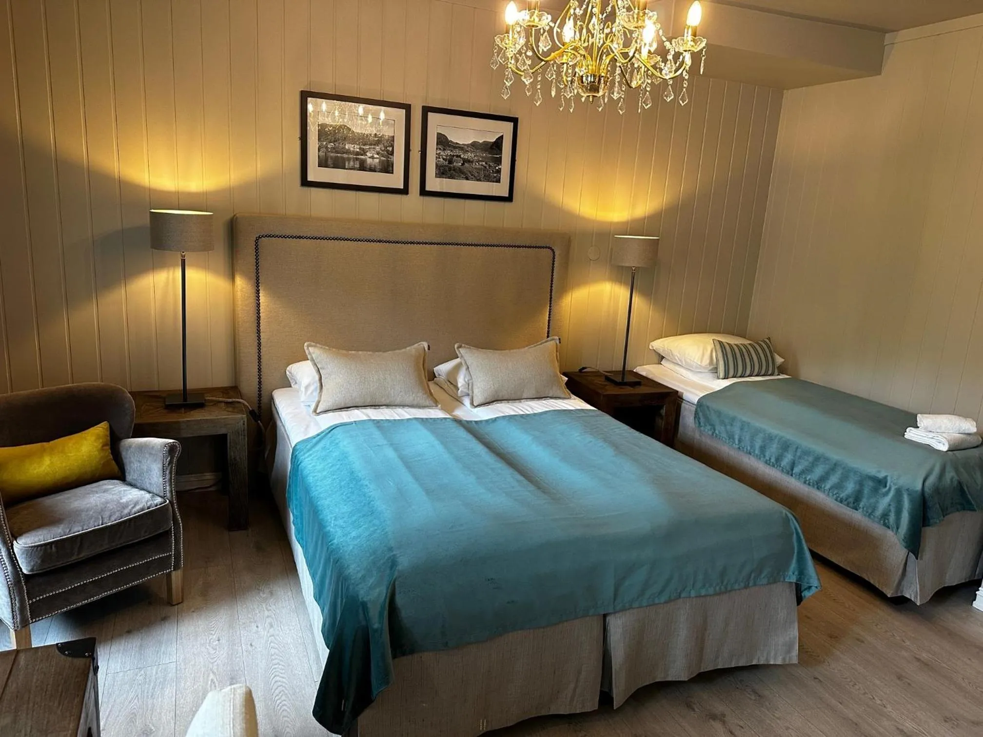 Photo of the whole room, Bed in Hofslund Fjord Hotel