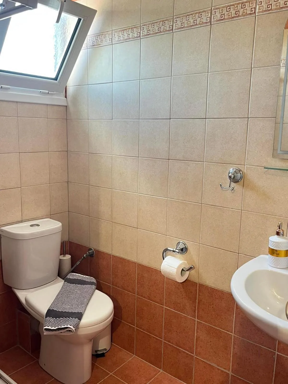 Toilet in Drosia Hotel