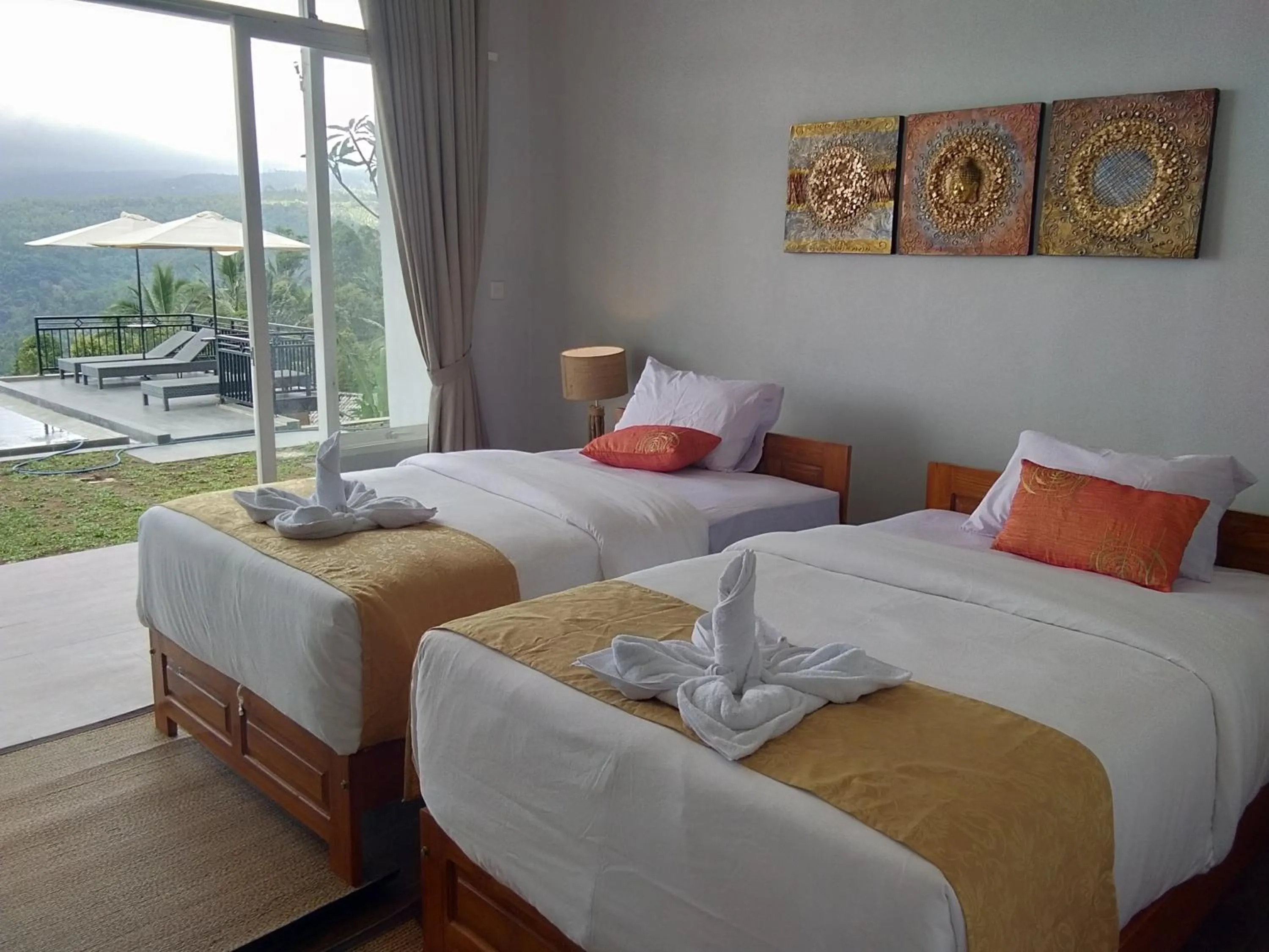 Bed in Atres Sari Resort