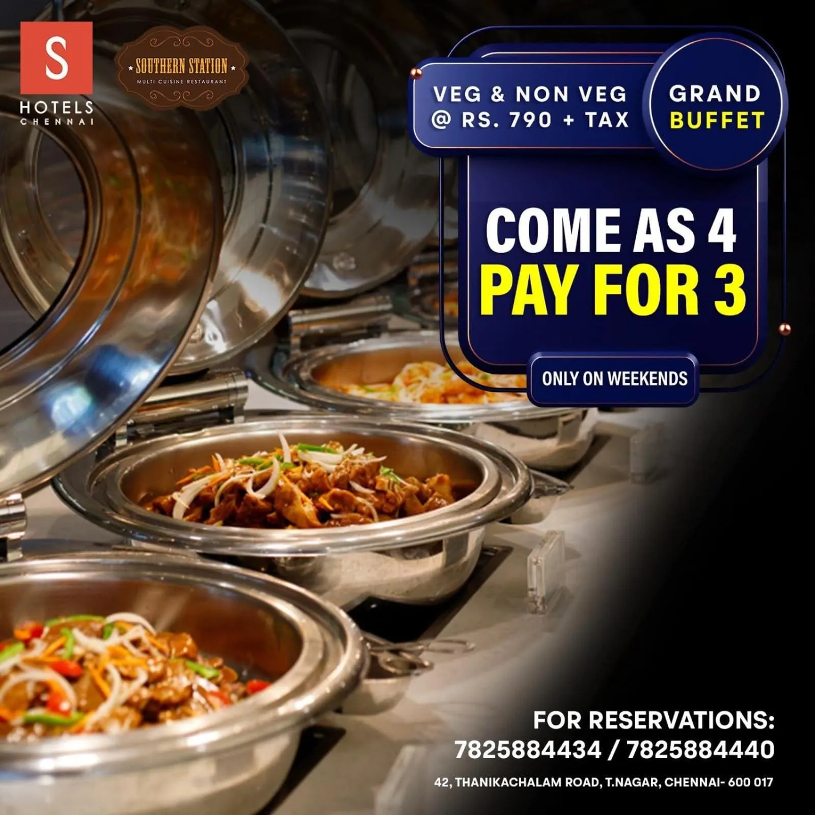 Restaurant/places to eat in S Hotels Chennai