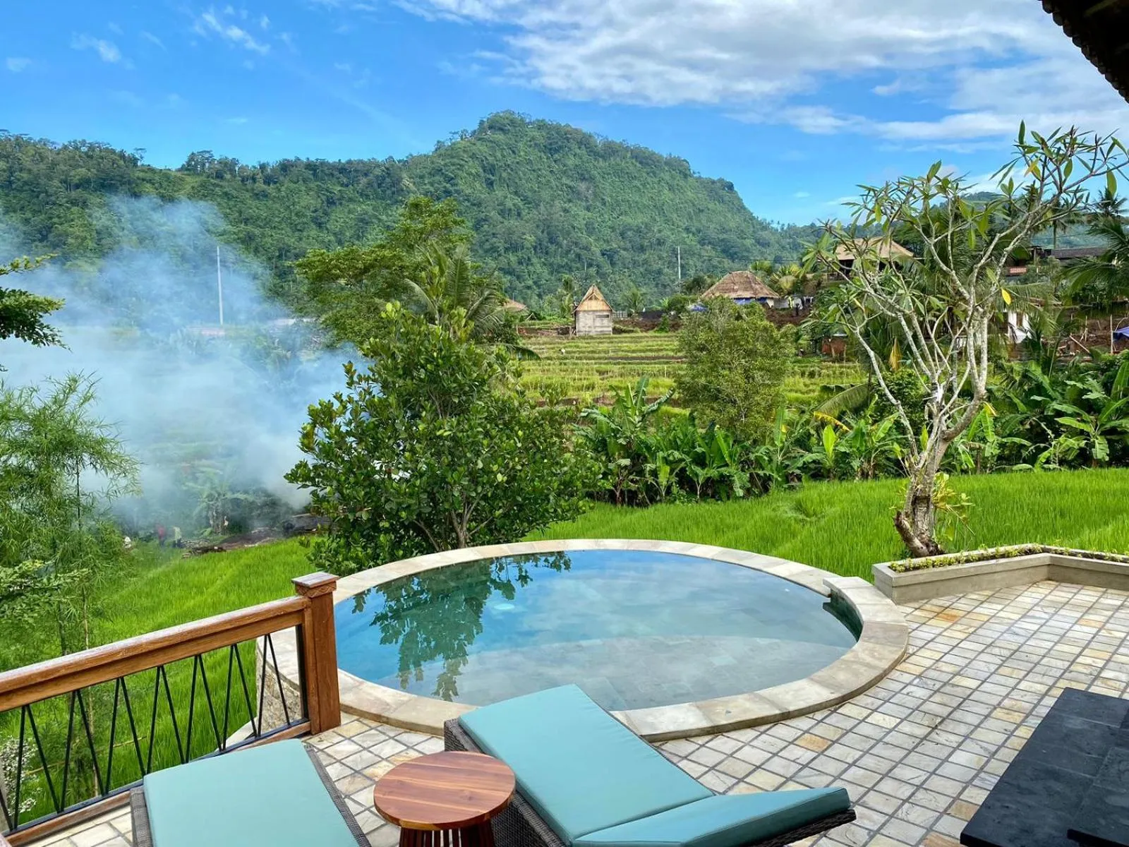 Pool view in Abian Ayu Villa
