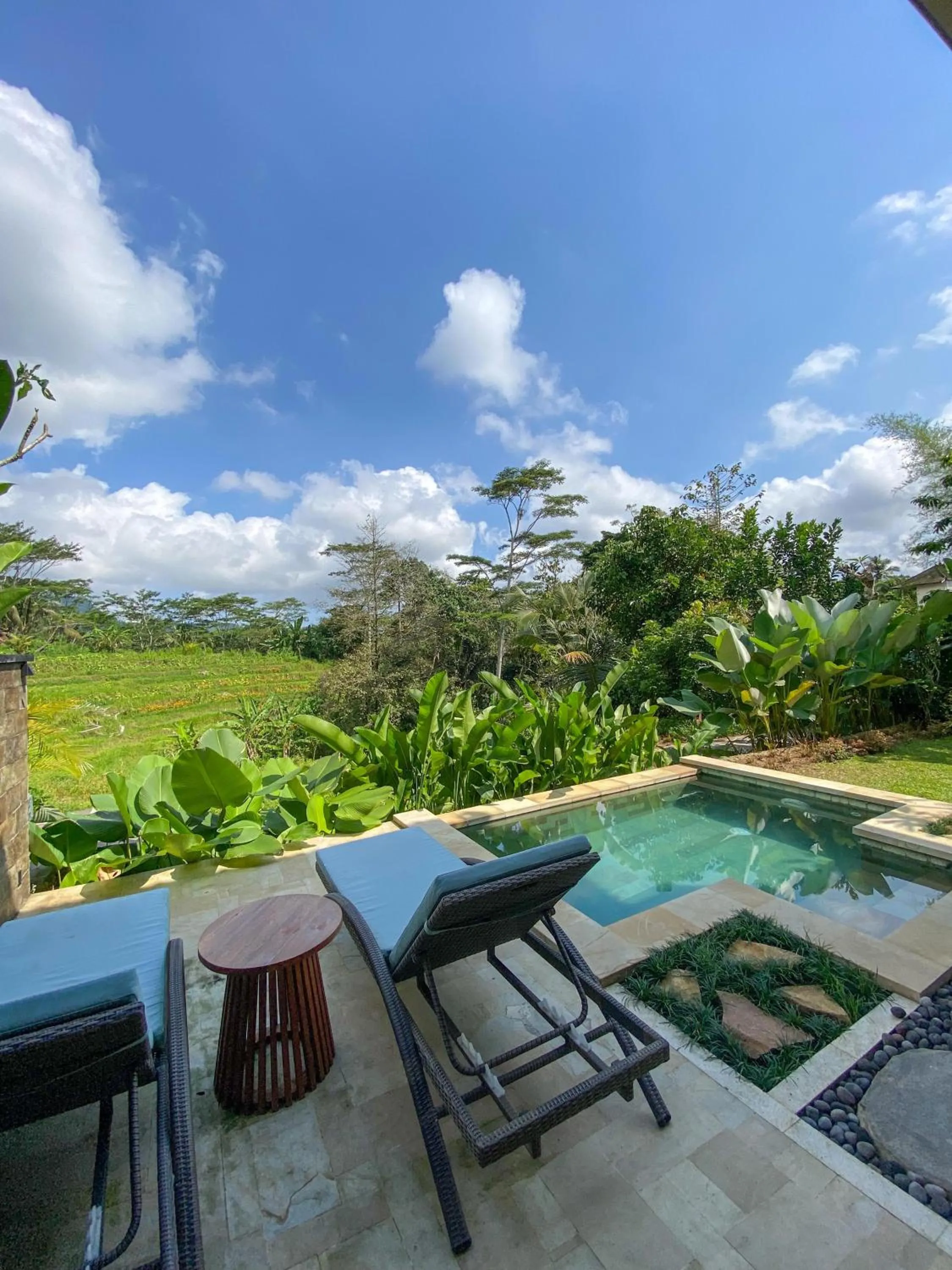 Pool view in Abian Ayu Villa
