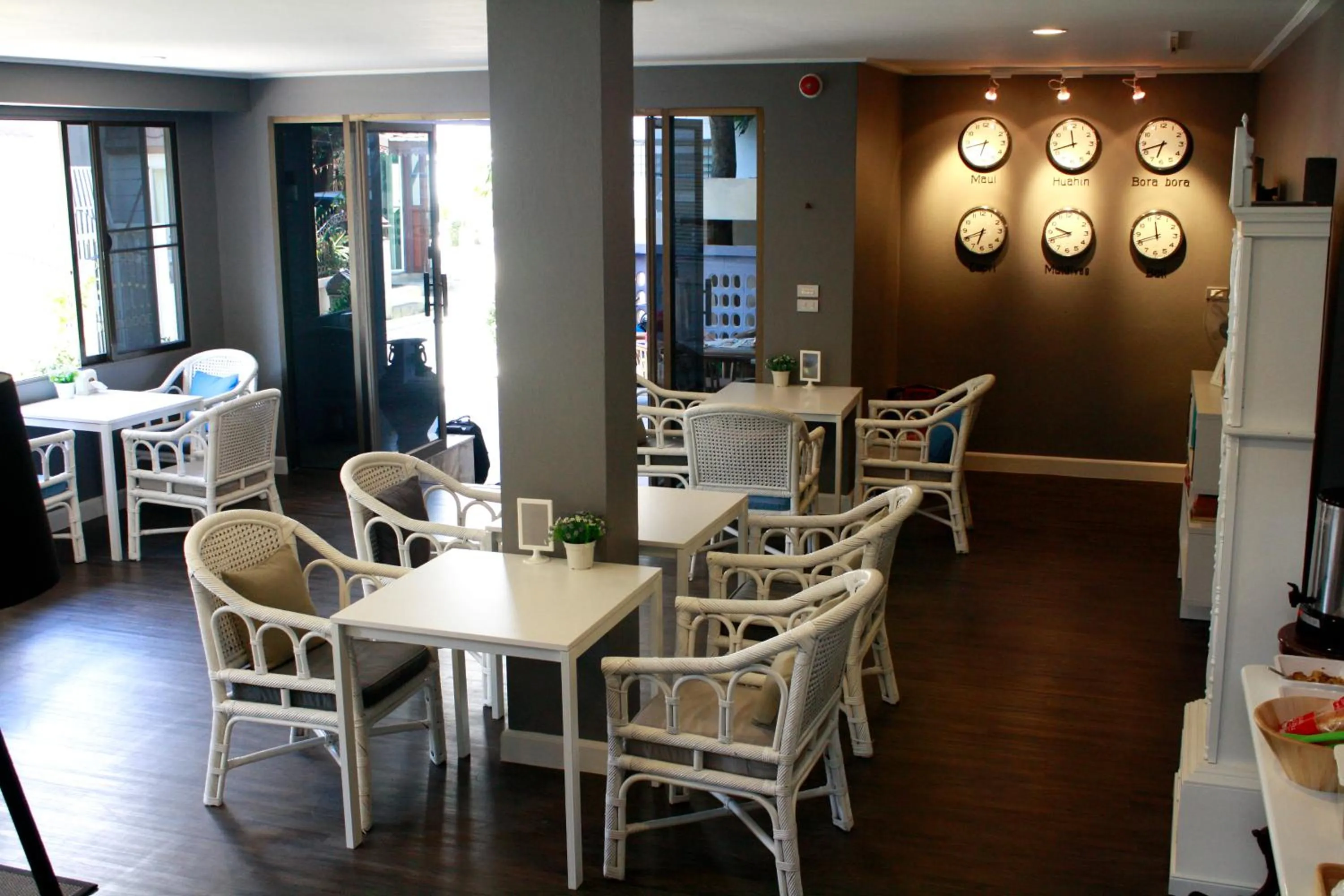 Seating area in Hotel Alley