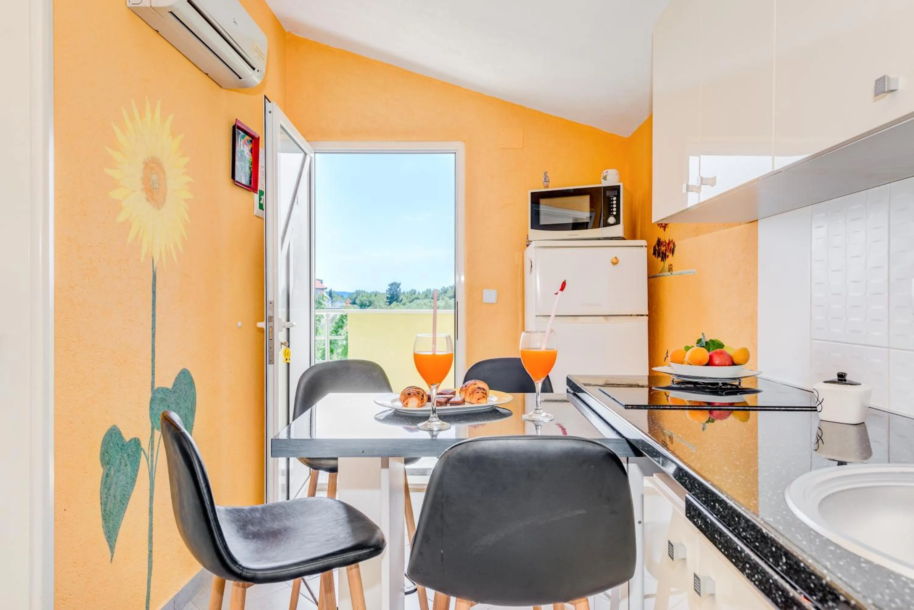 Kitchen or kitchenette in Apartments Petra