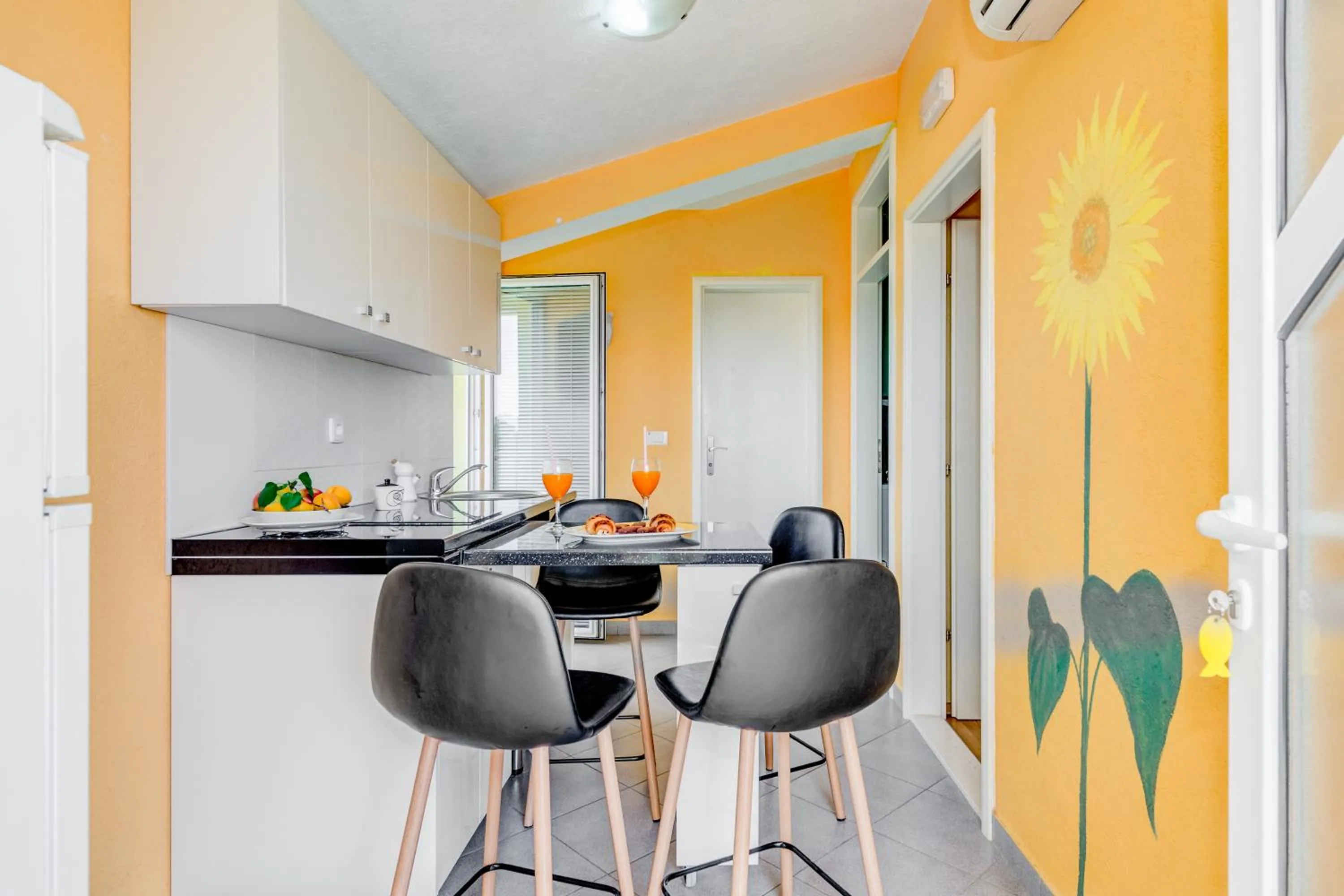 Kitchen or kitchenette in Apartments Petra