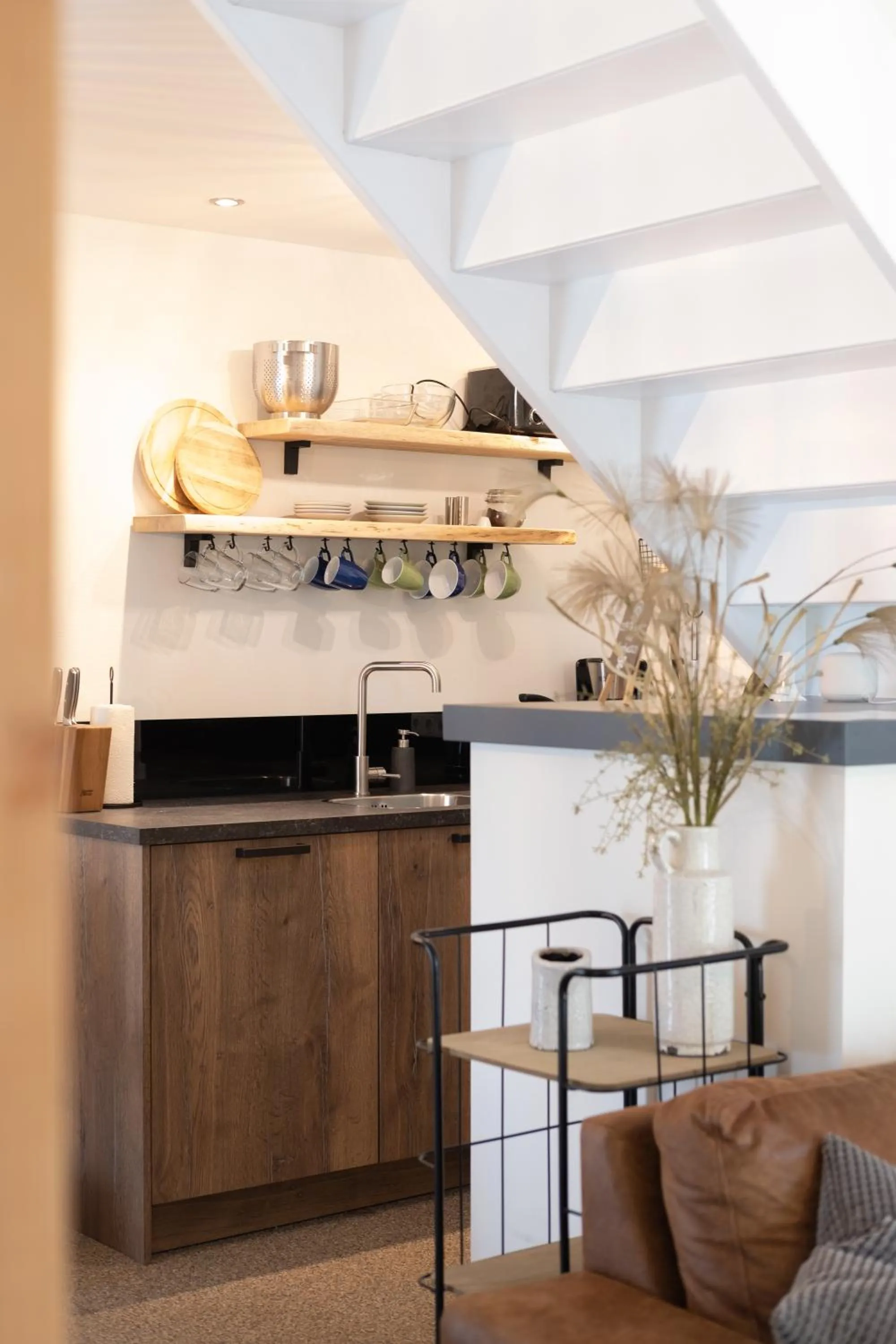 Kitchen or kitchenette in Bed & Breakfast De Heughte