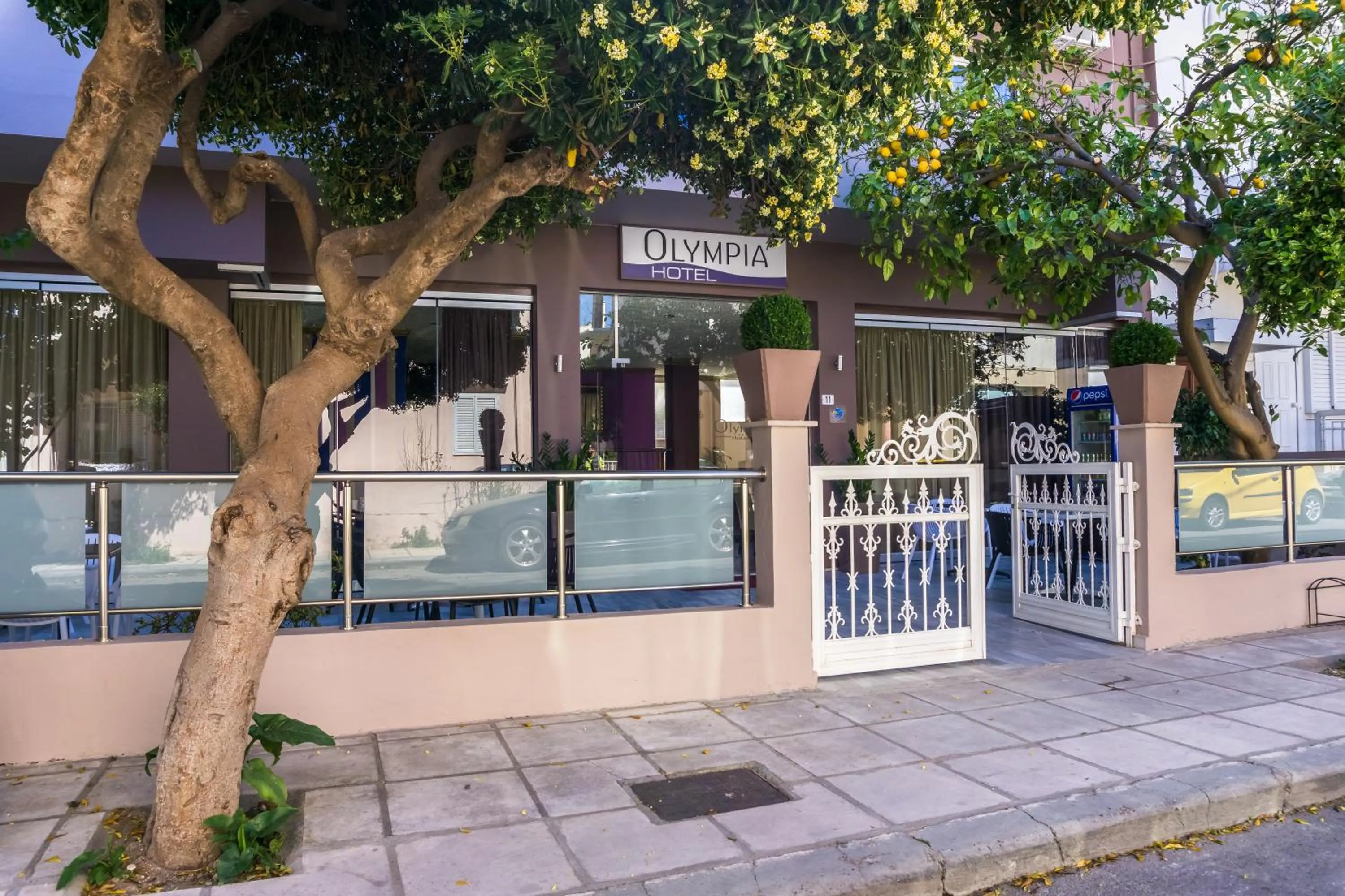 Facade/entrance in Olympia Hotel