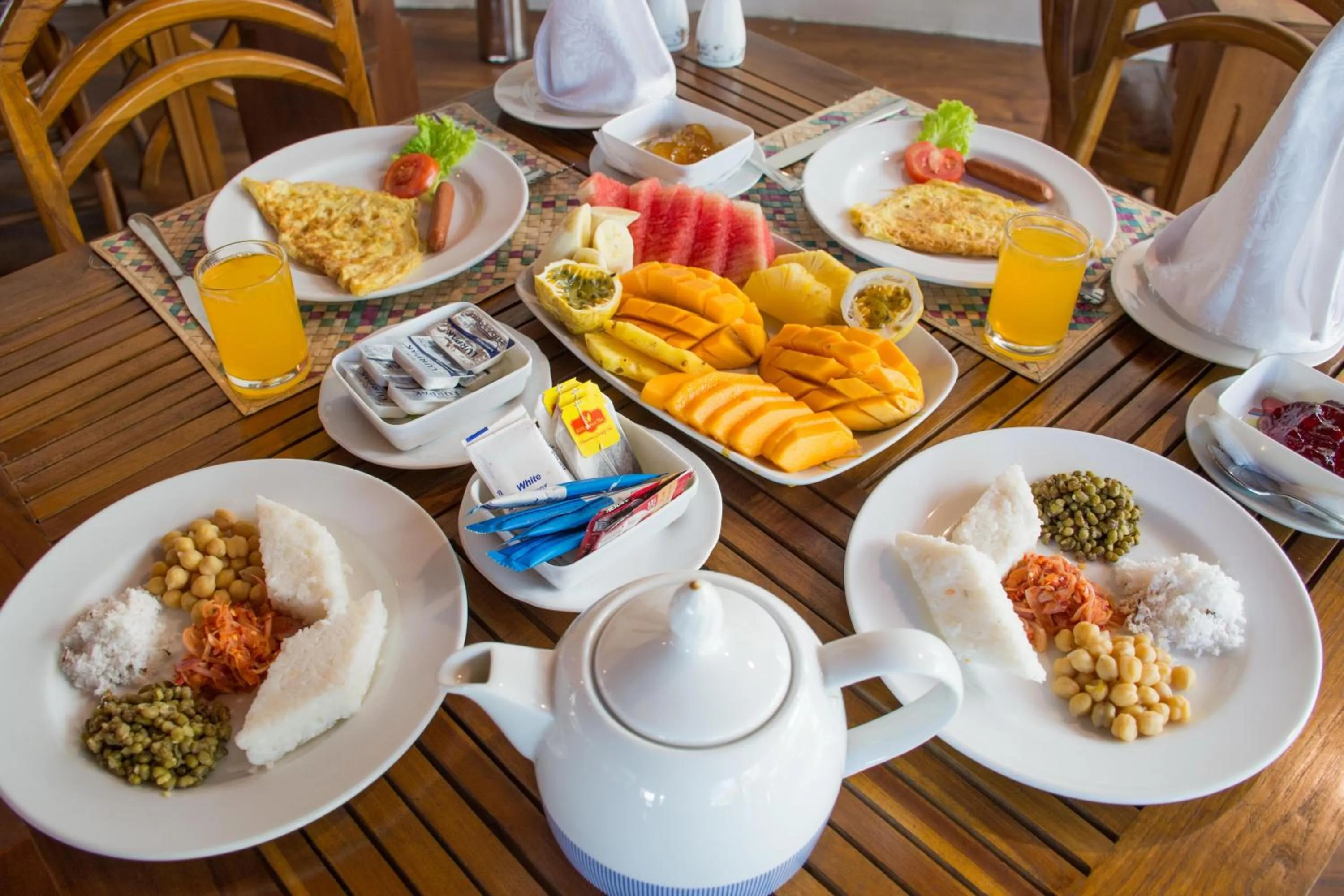 Food close-up in Ceyloni Lake Residency