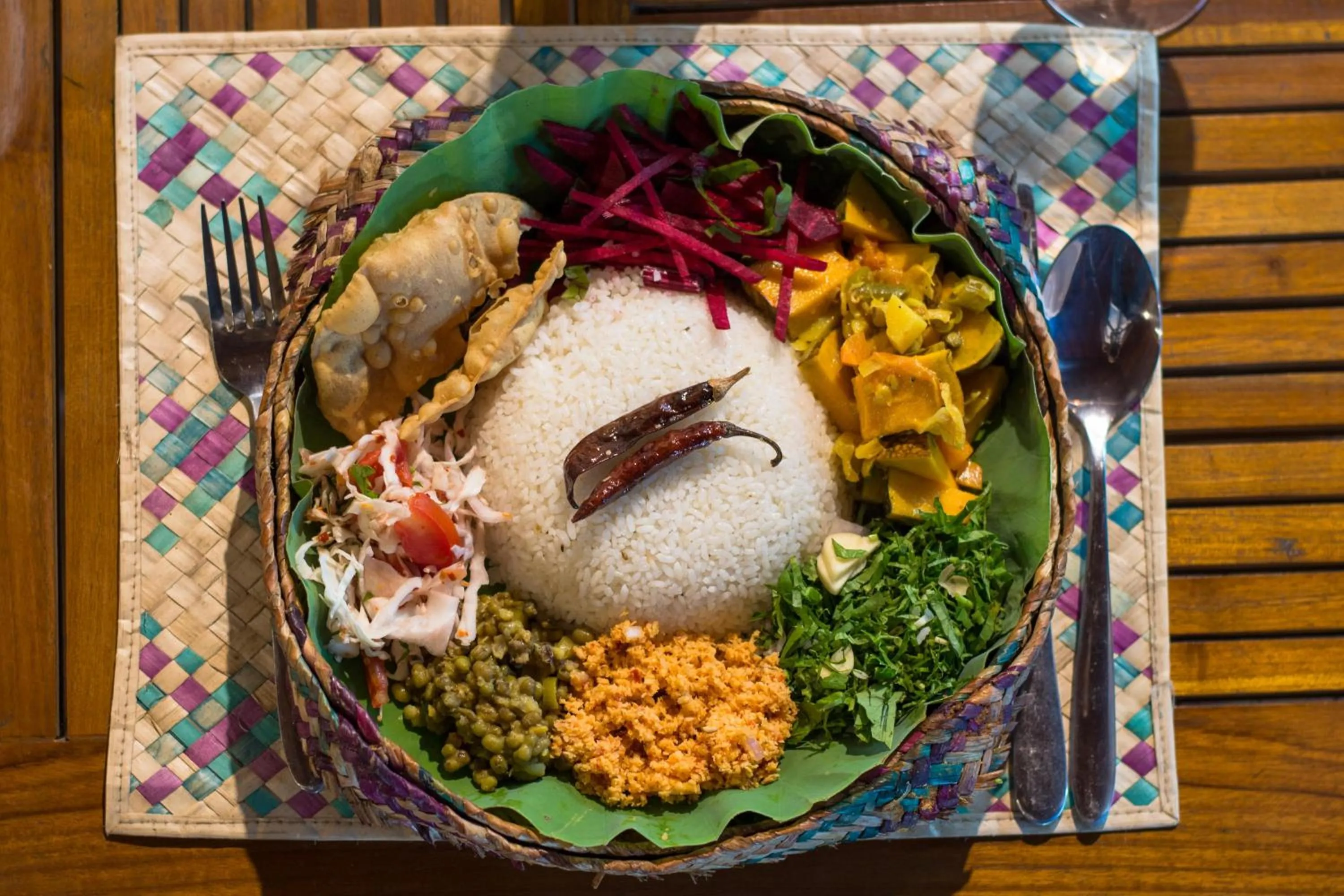 Food close-up in Ceyloni Lake Residency