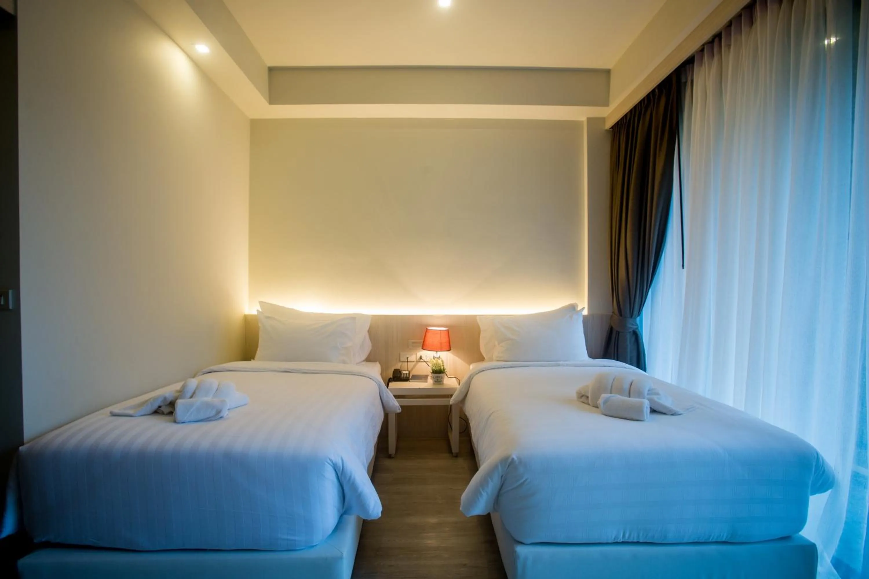 Bed in TREX Buriram Boutique Hotel