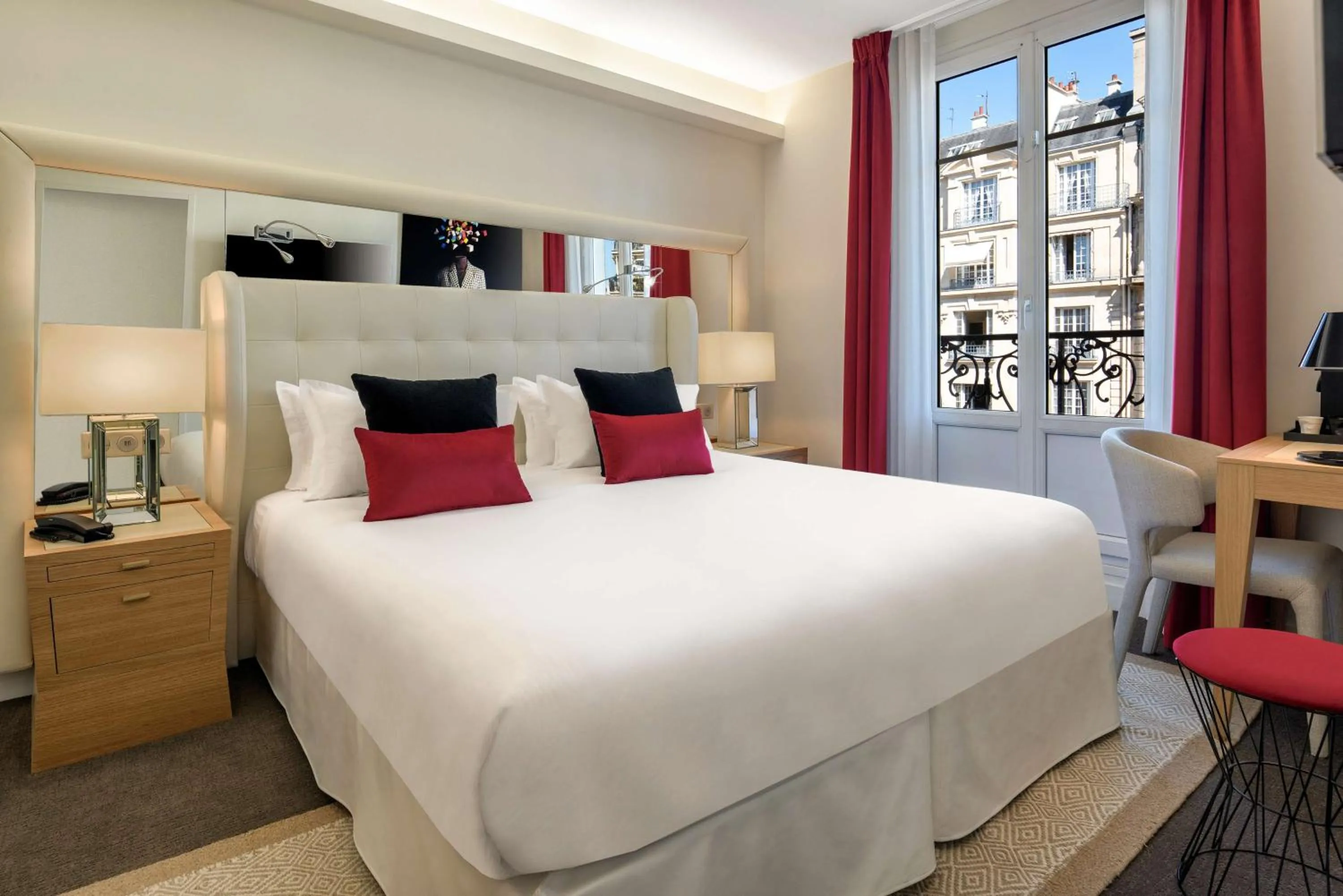 View (from property/room), Bed in Hotel Camille Paris Tapestry Collection by Hilton