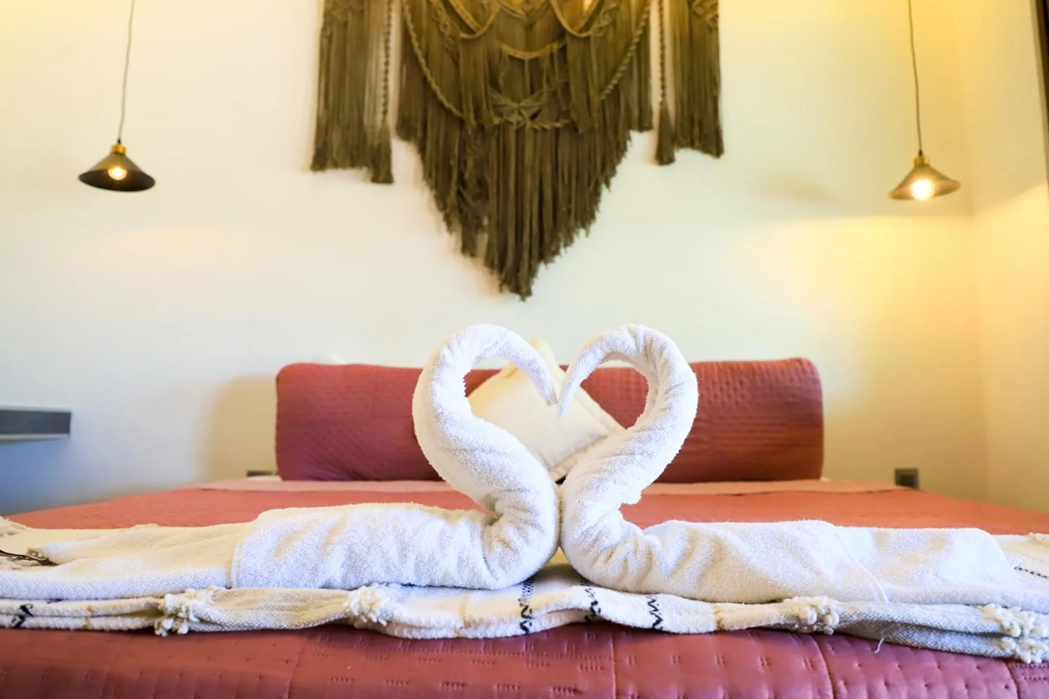 towels, Bed in Hotel Diosa del Agua Bacalar
