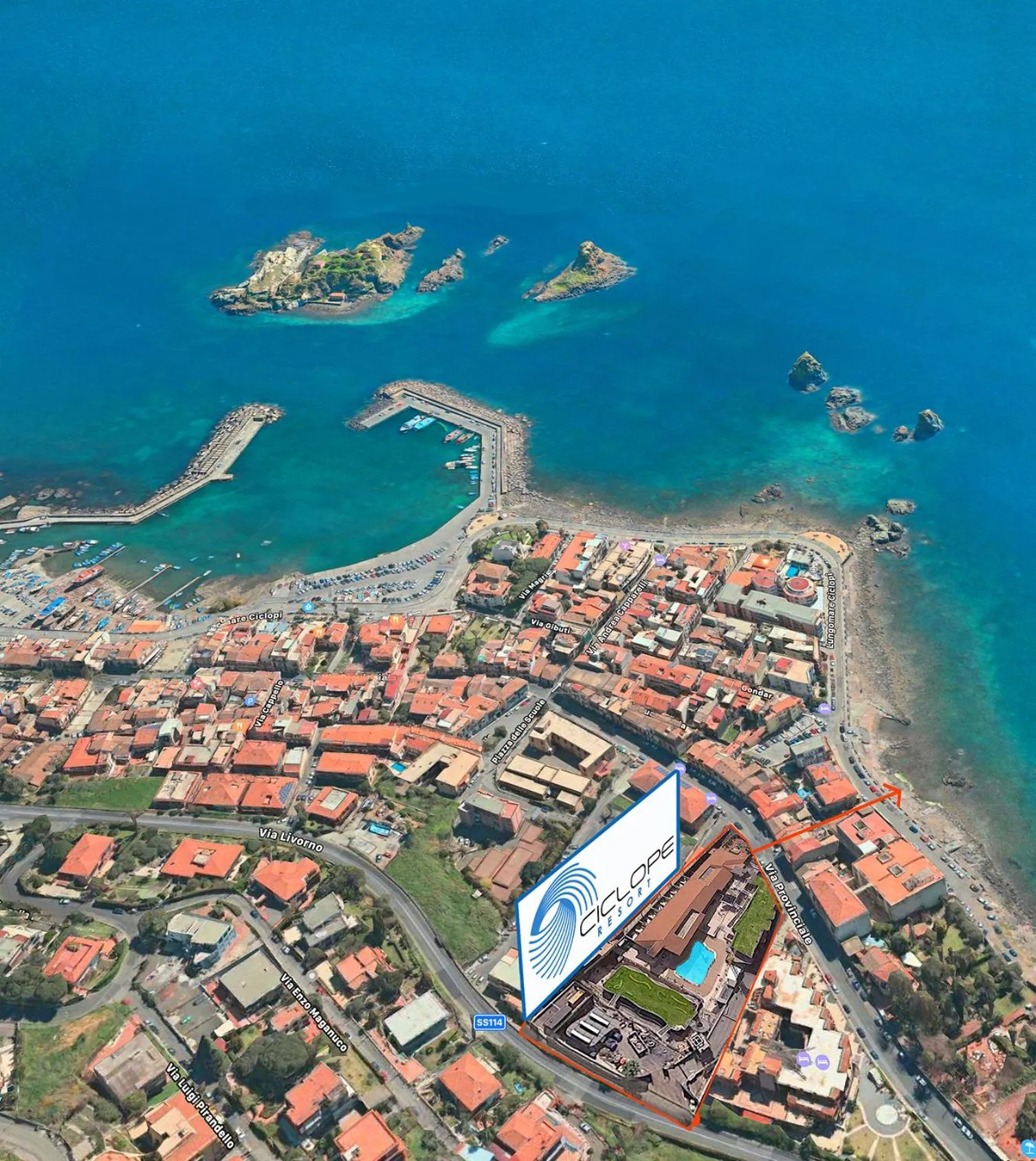 Bird's eye view in Ciclope Resort