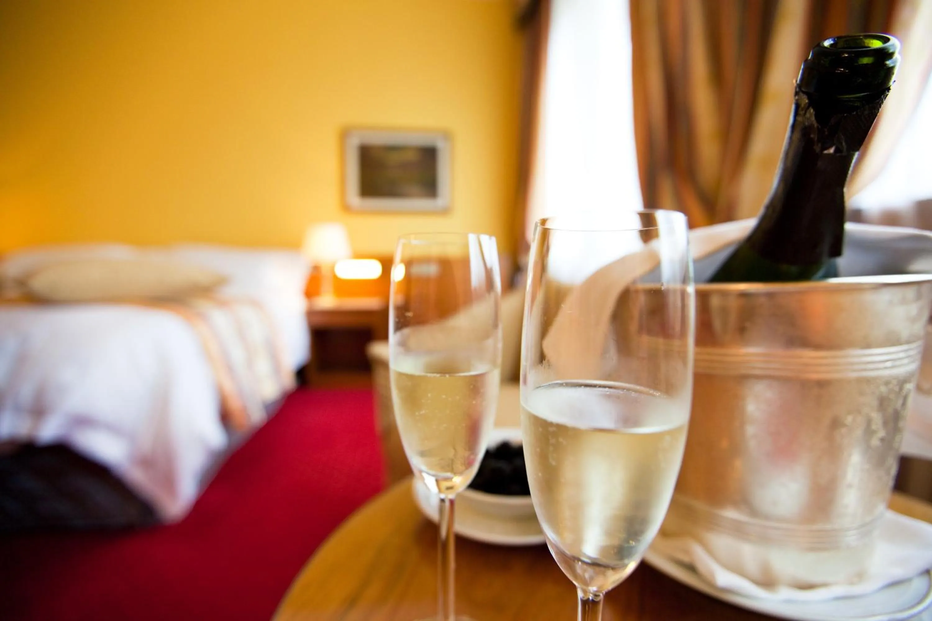 Decorative detail, Bed in Grand Hotel Trieste & Victoria