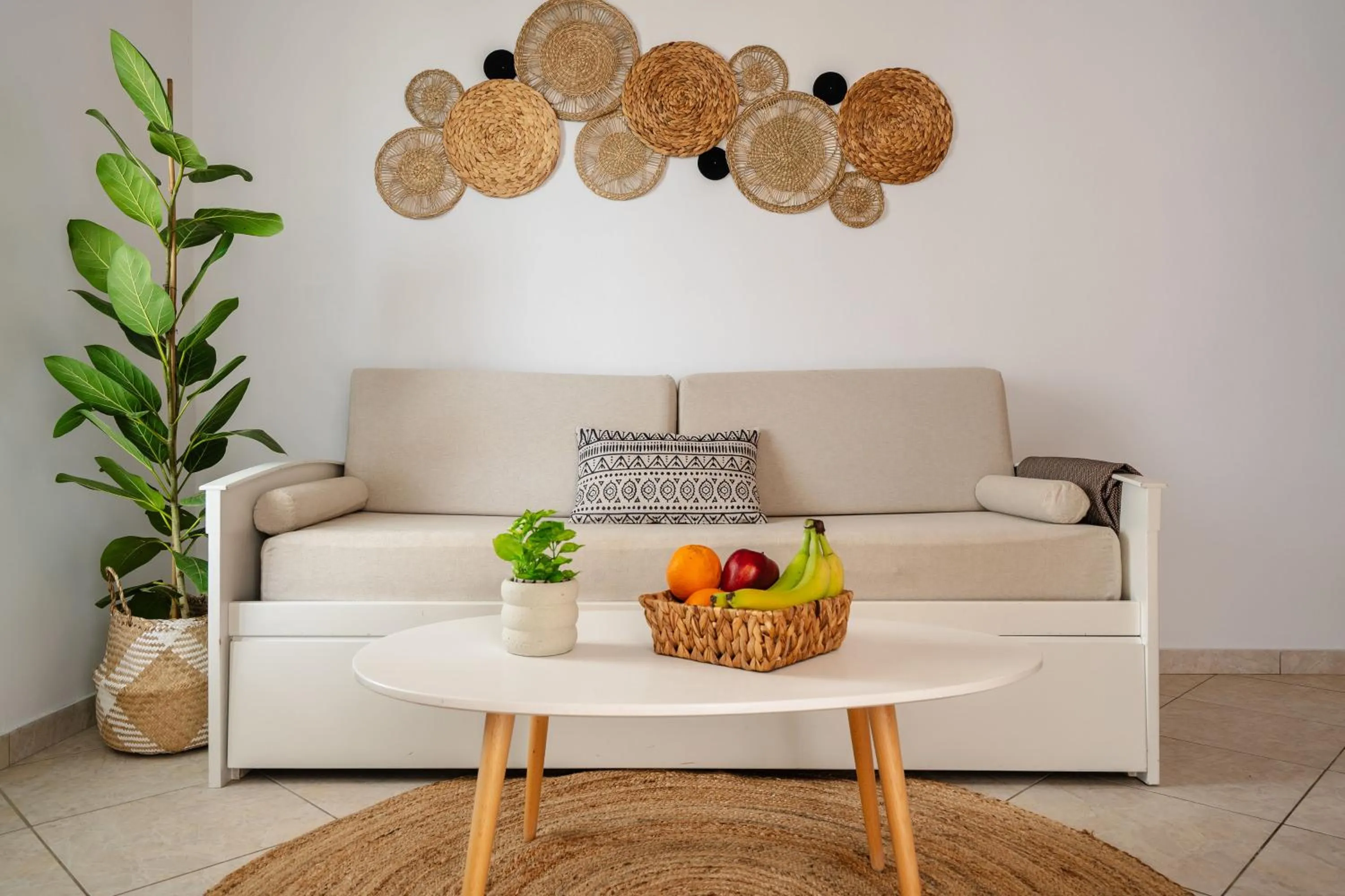 Living room in Erato Inn Naxos