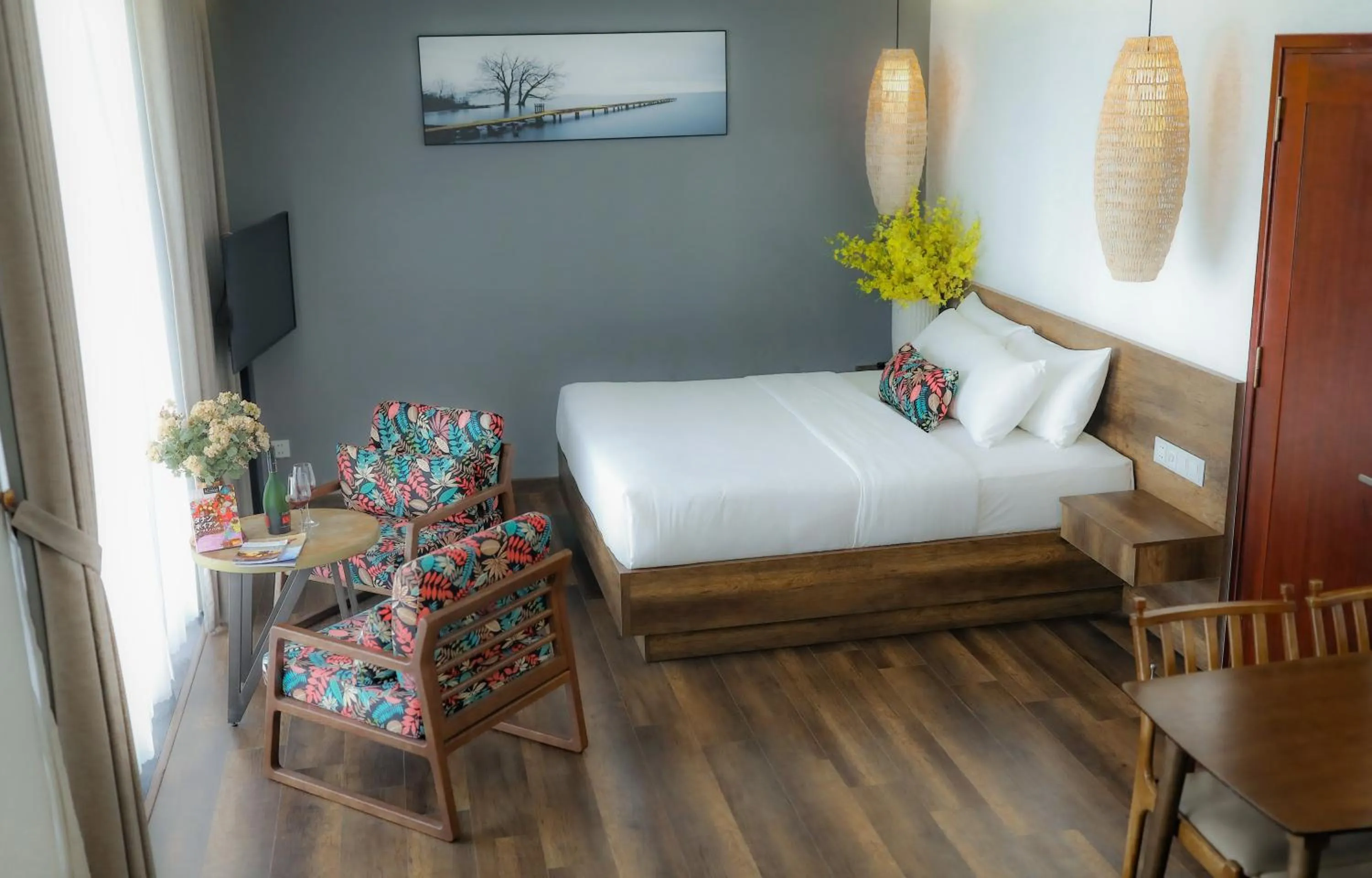 Bedroom, Bed in K House Apartment Danang Beach