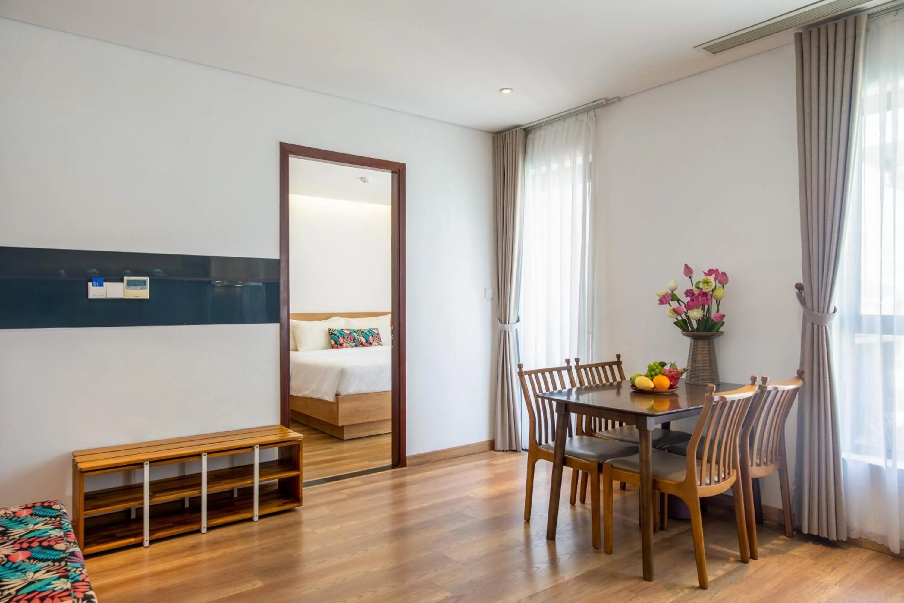 Living room, Bed in K House Apartment Danang Beach