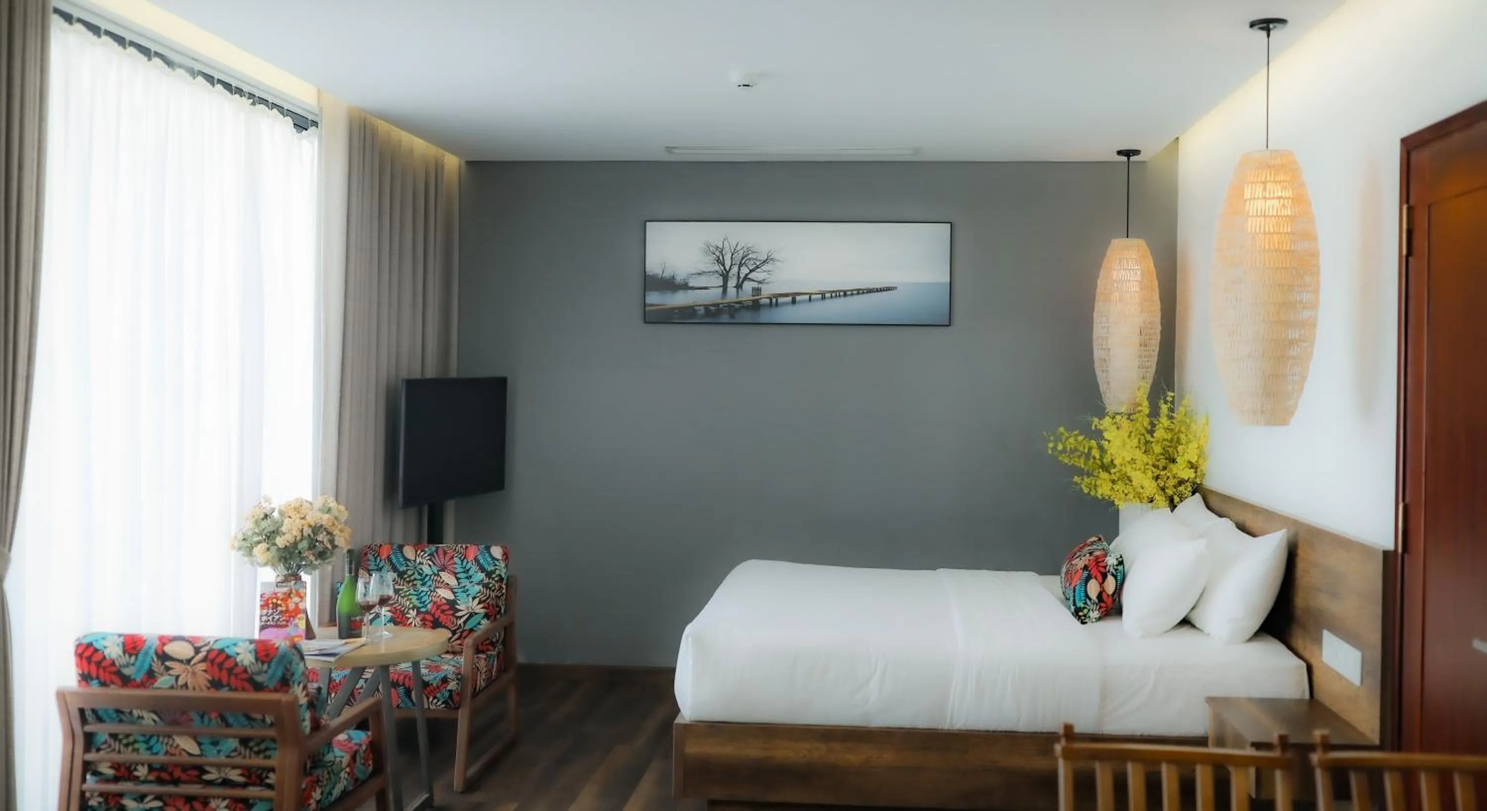 Bed in K House Apartment Danang Beach