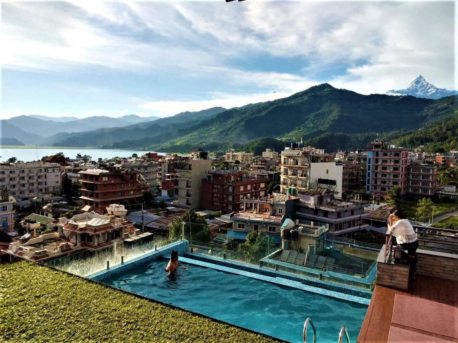 Swimming pool in Hotel Mala Pokhara