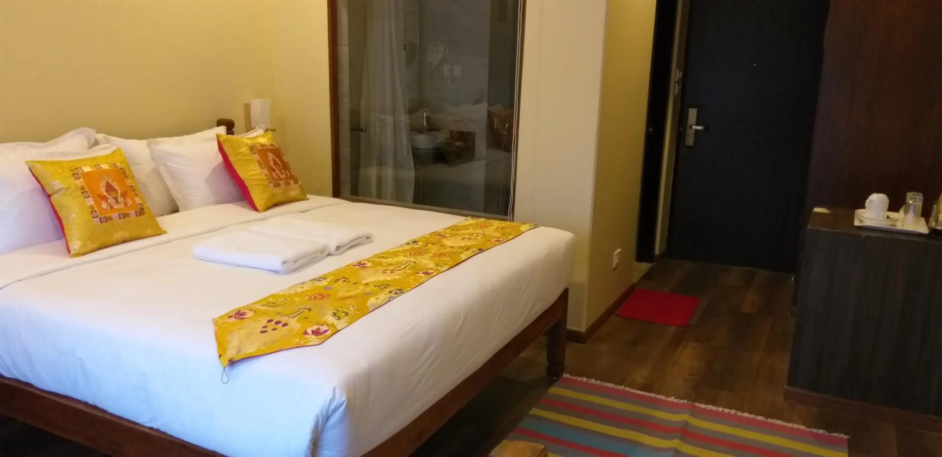 Bed in Hotel Mala Pokhara