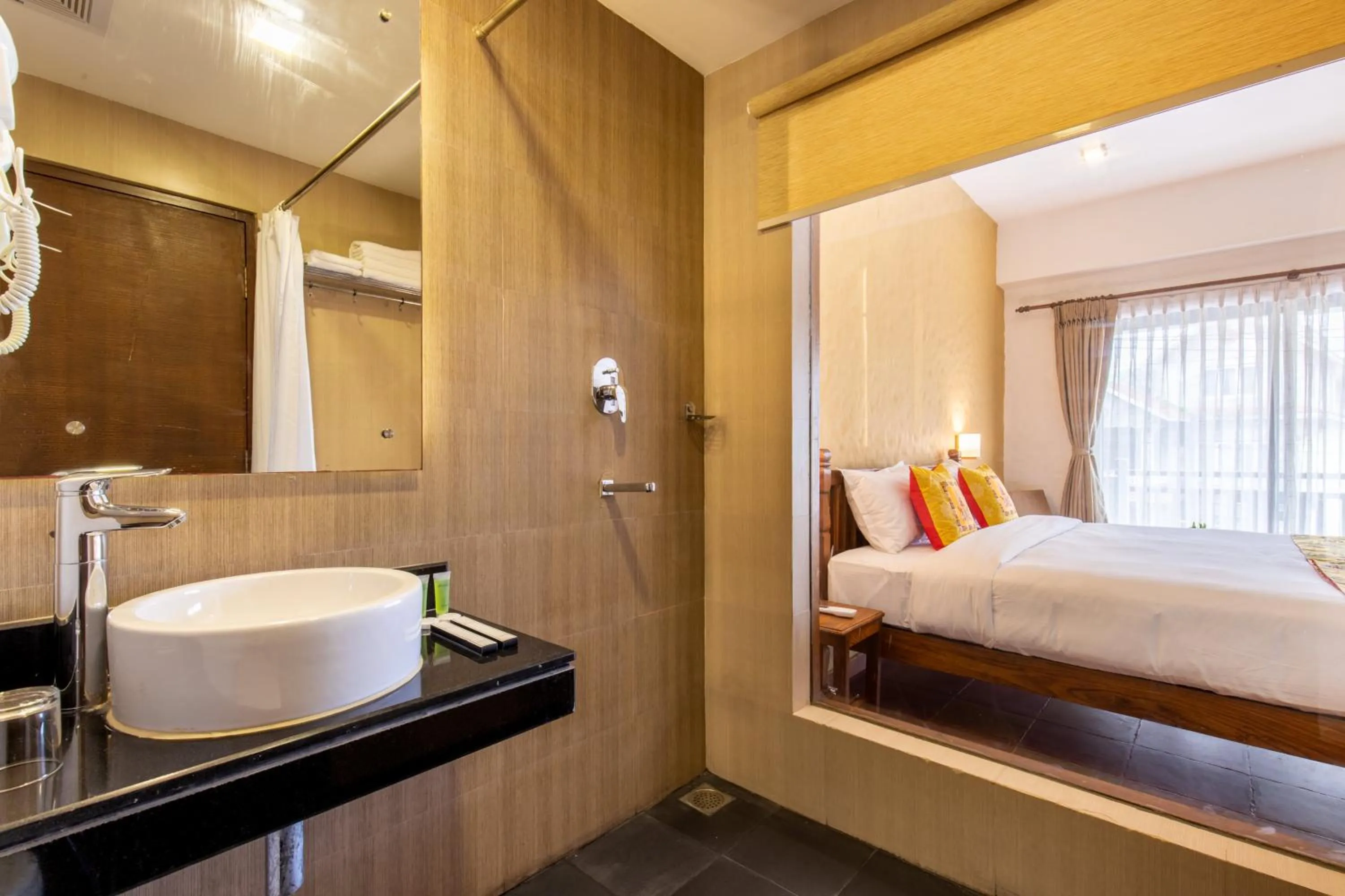 Bed in Hotel Mala Pokhara