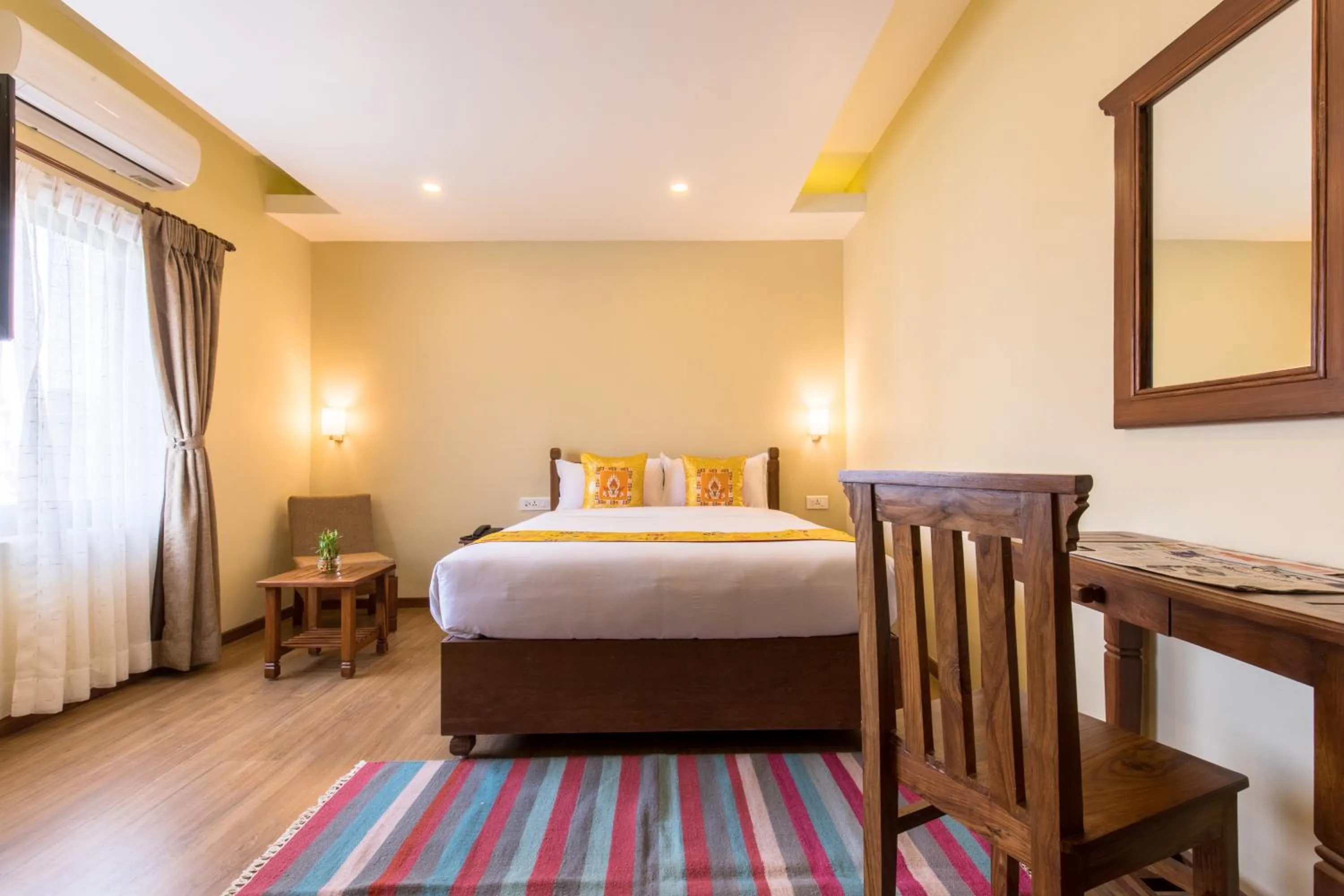 Bed in Hotel Mala Pokhara