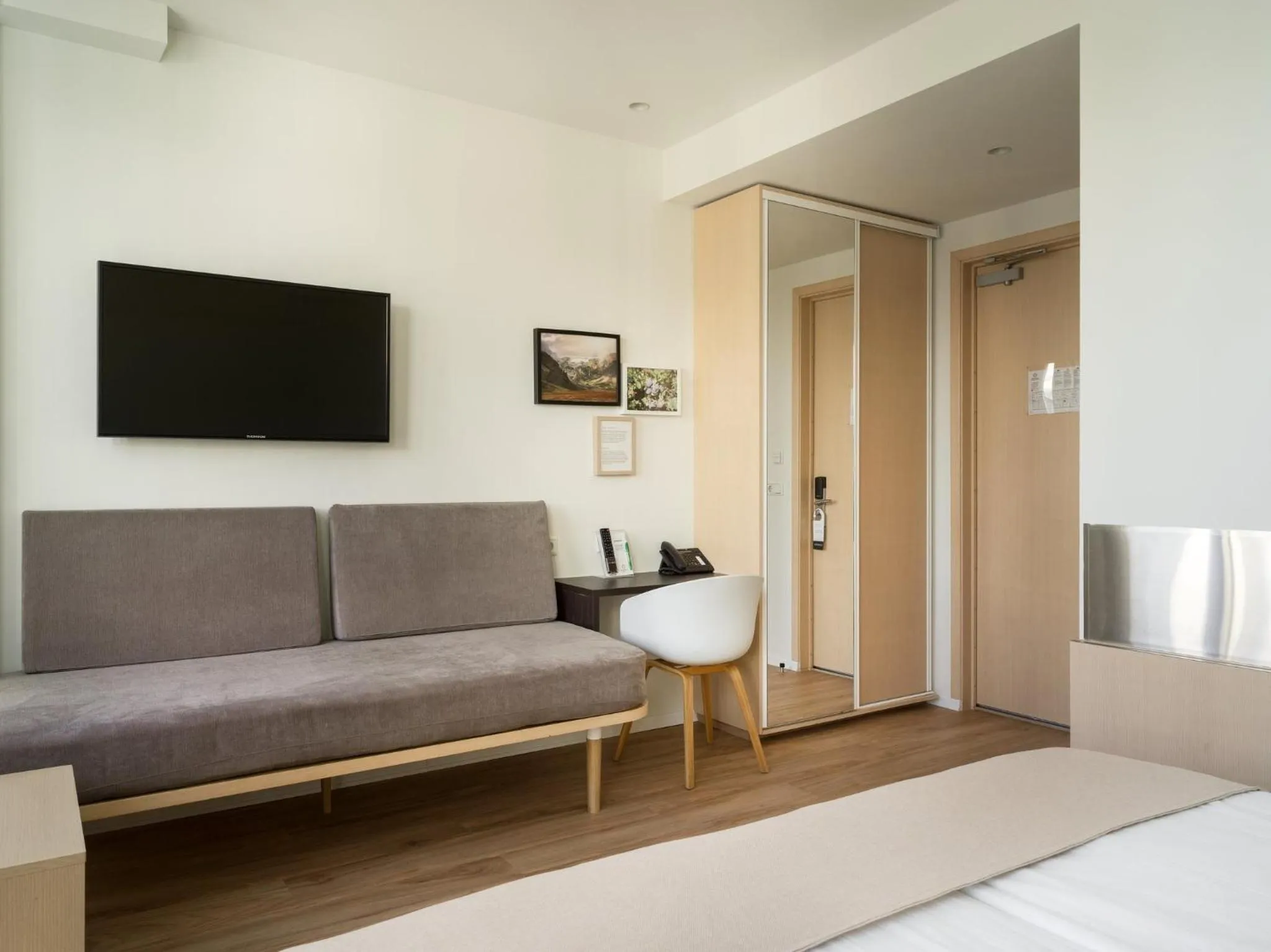 Bedroom, Bed in Reykjavik Lights Hotel by Keahotels