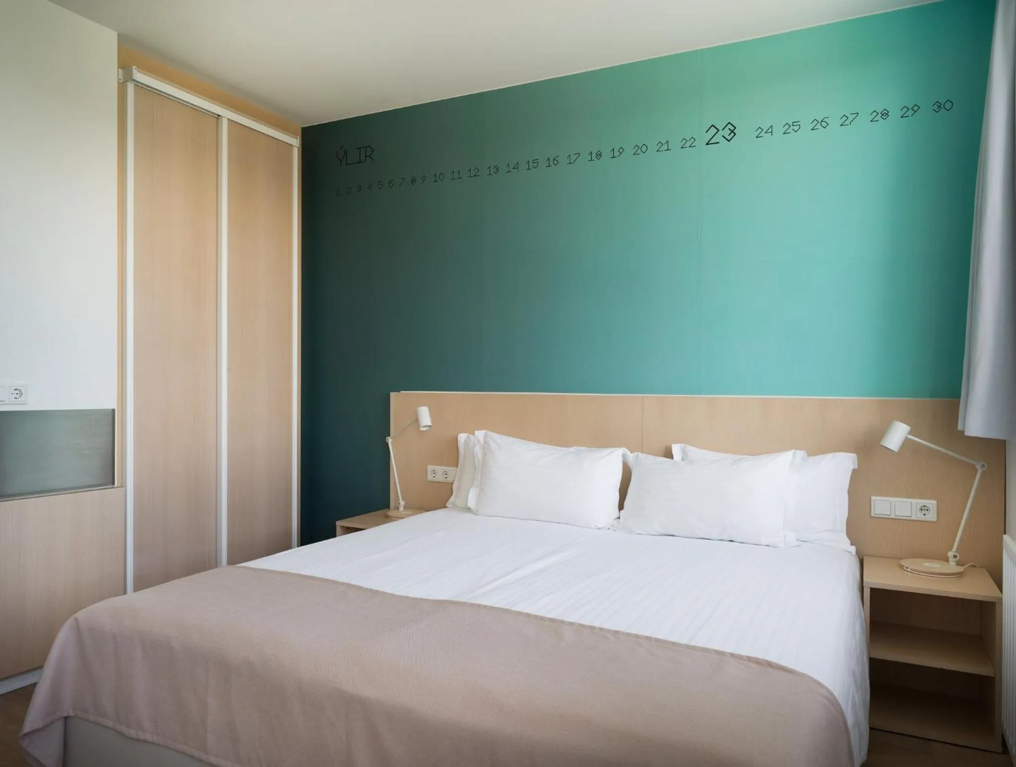 Bedroom, Bed in Reykjavik Lights Hotel by Keahotels