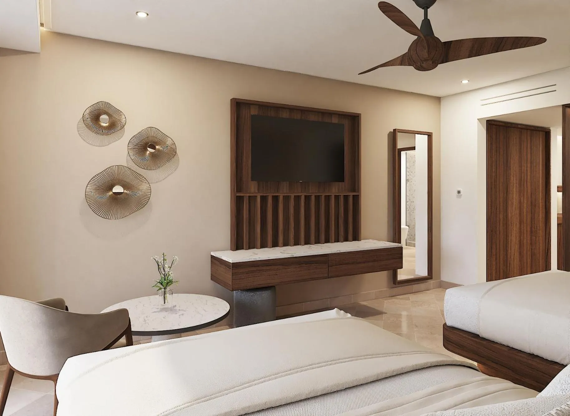 Bed in Secrets Mirabel Cancún Resort & Spa - Grand Opening!