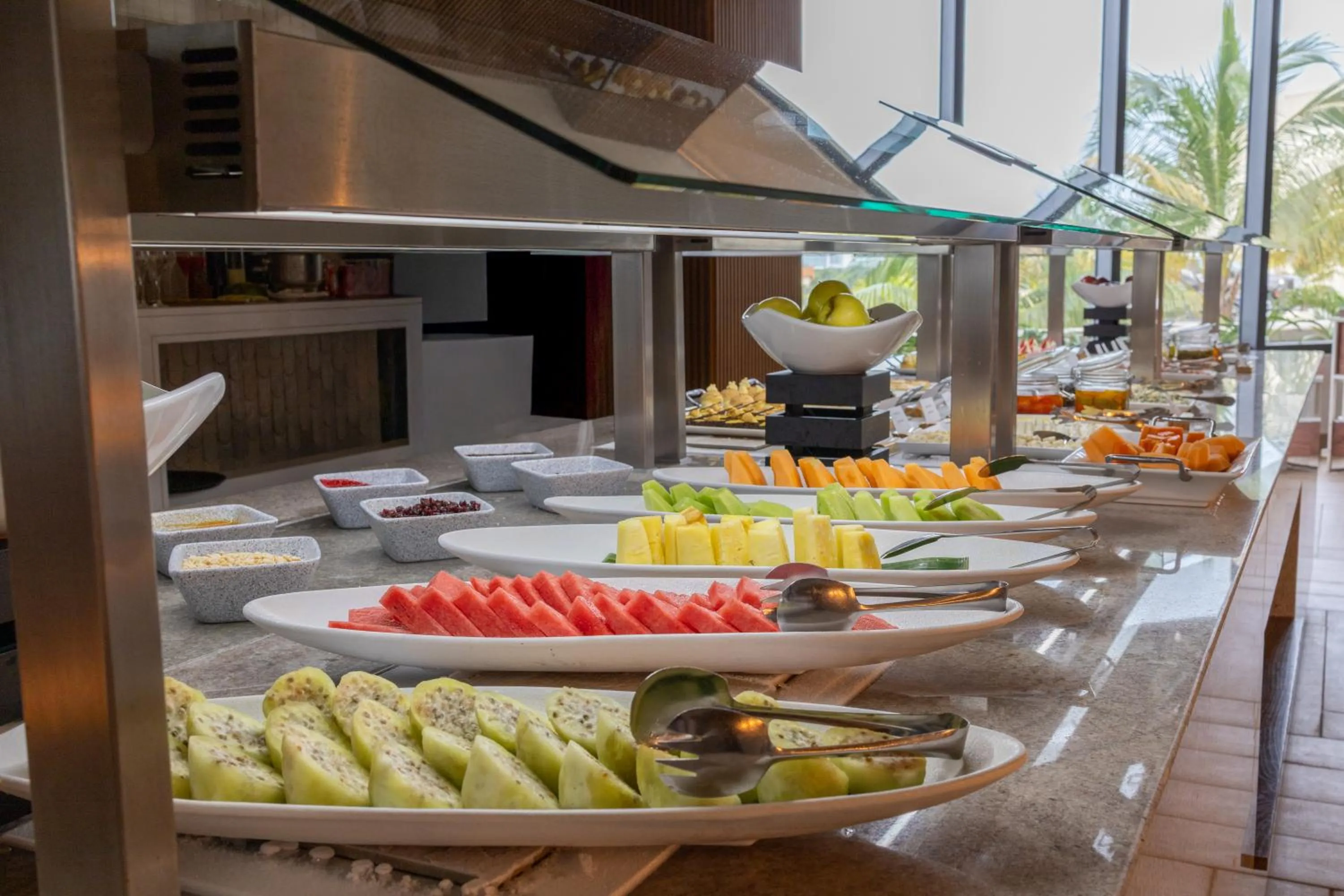 Buffet breakfast in Secrets Mirabel Cancún Resort & Spa - Grand Opening!