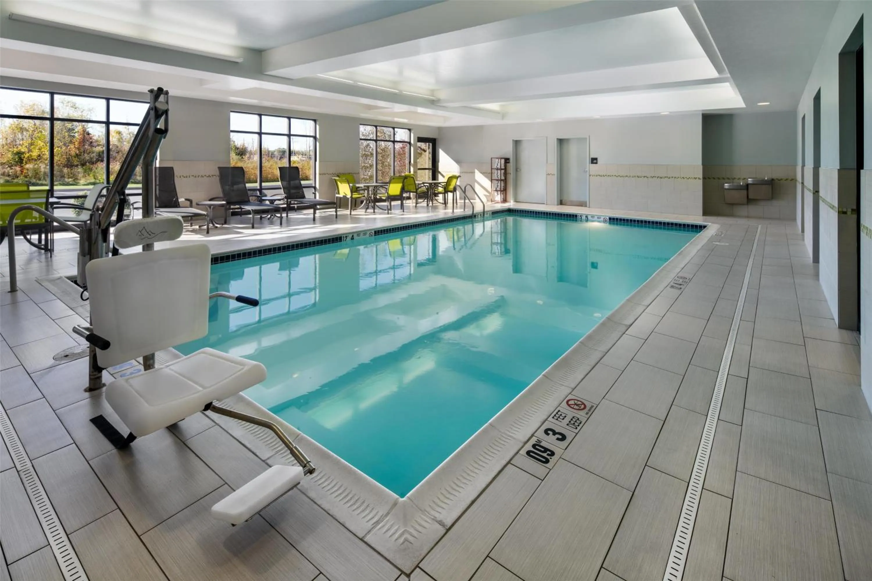 Pool view in Hampton Inn Seneca Falls