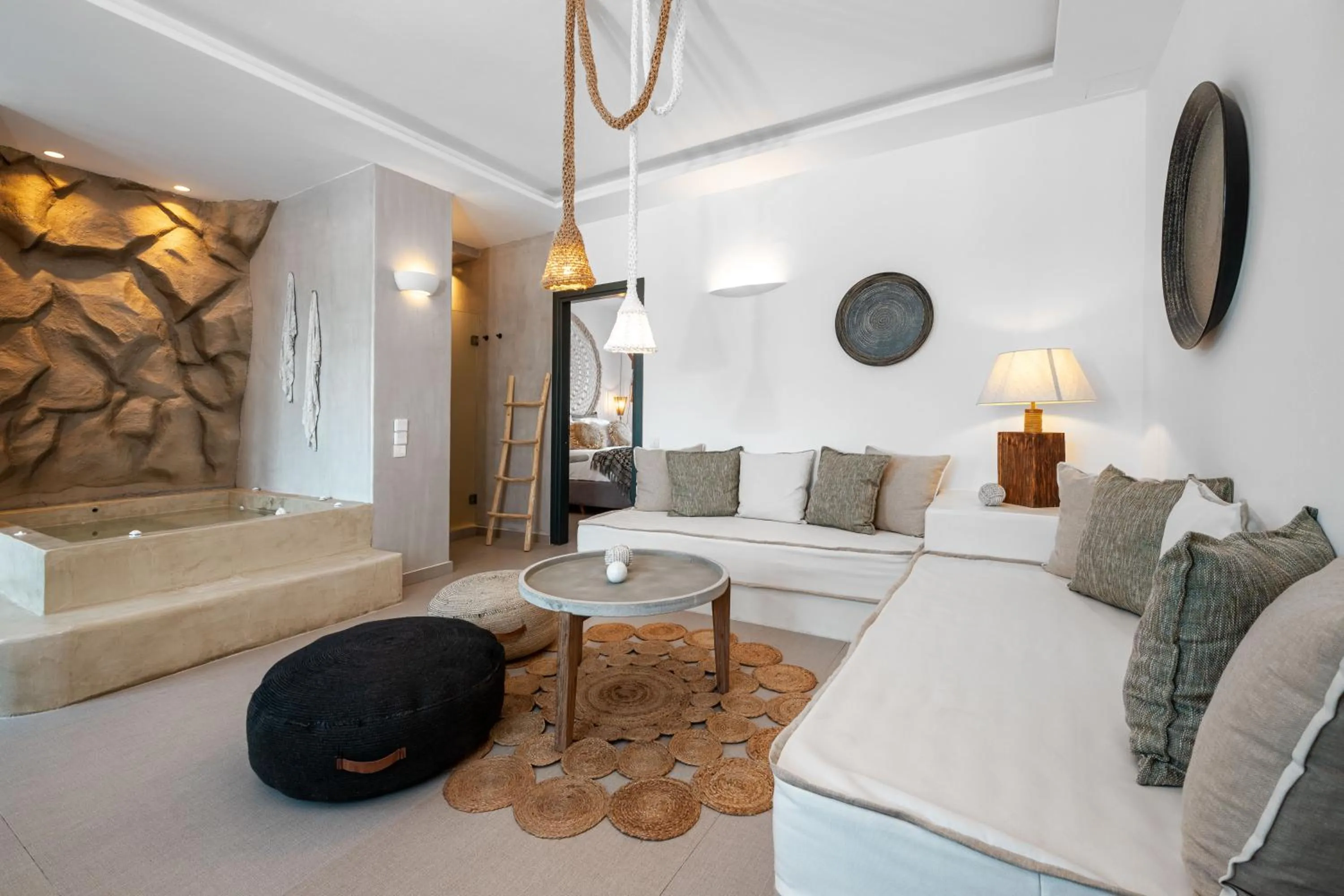 Seating area in Sandaya Luxury Suites