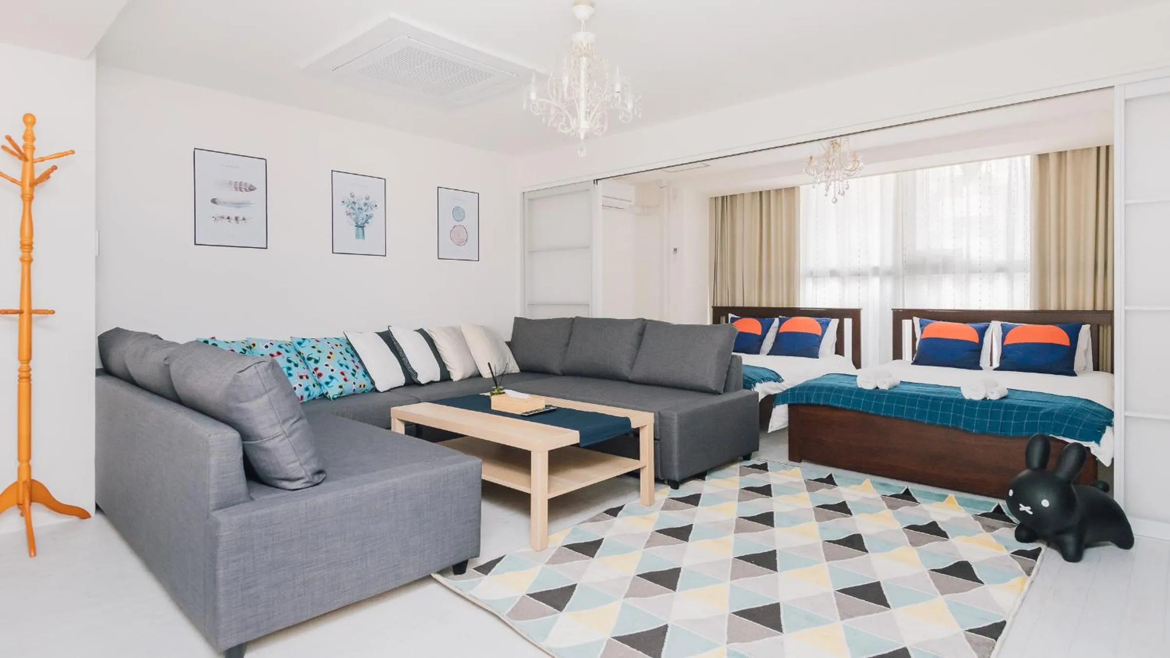 Living room in Higobashi AFP Apartment