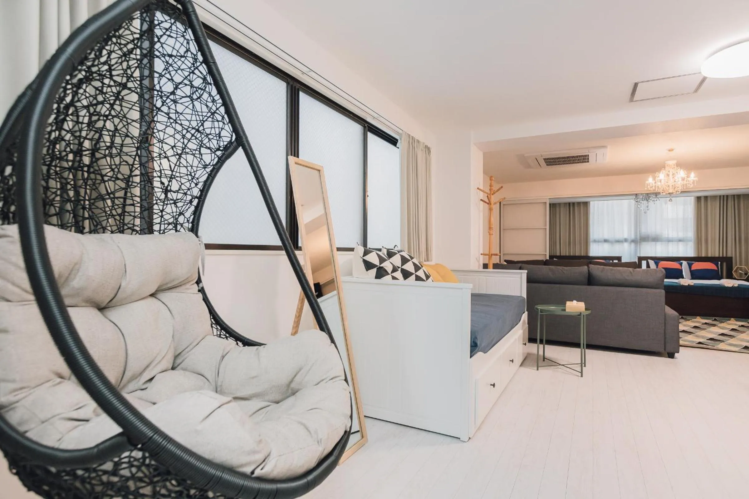 Living room in Higobashi AFP Apartment