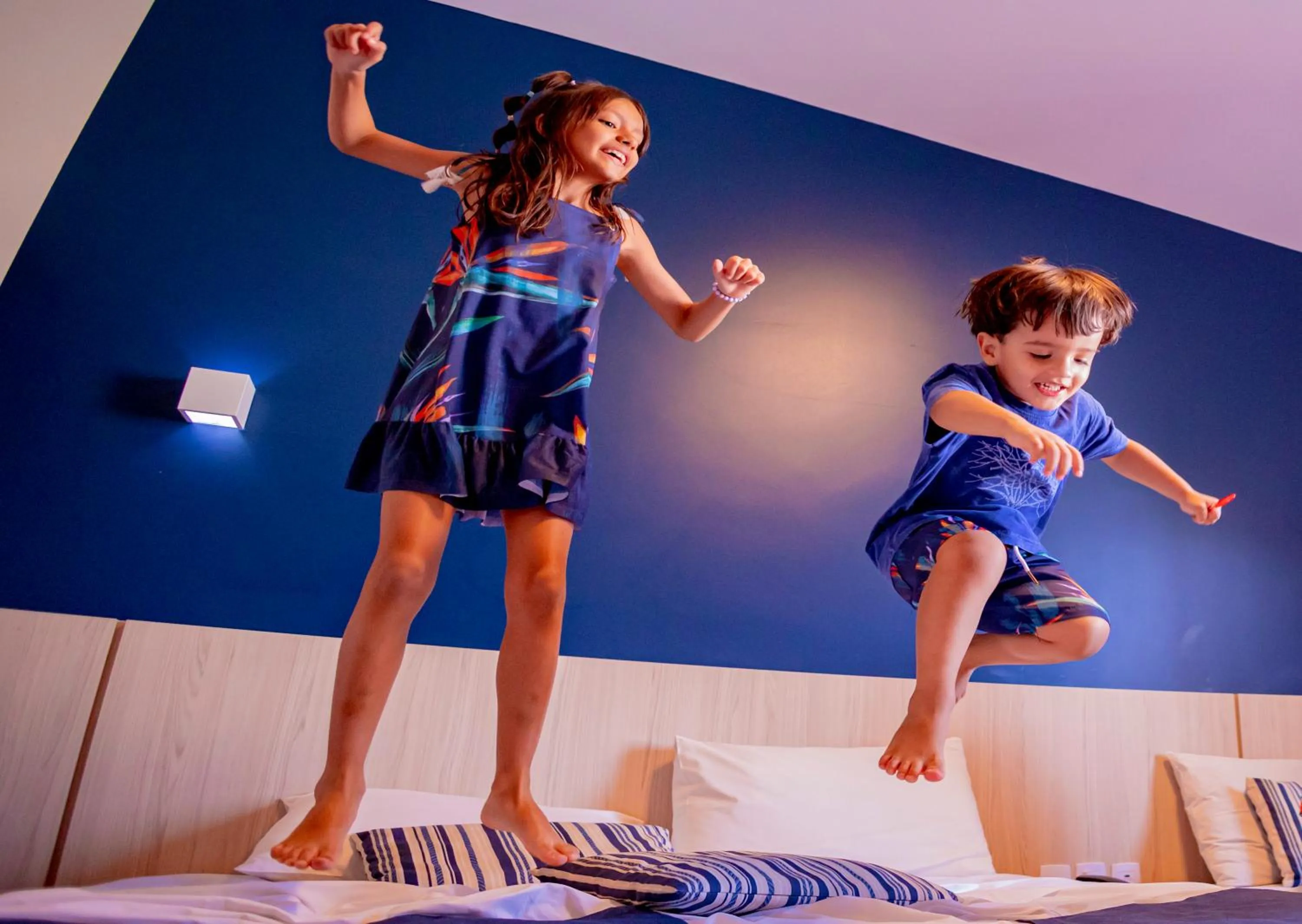 Bed in Rio das Pedras Thermas Hotel