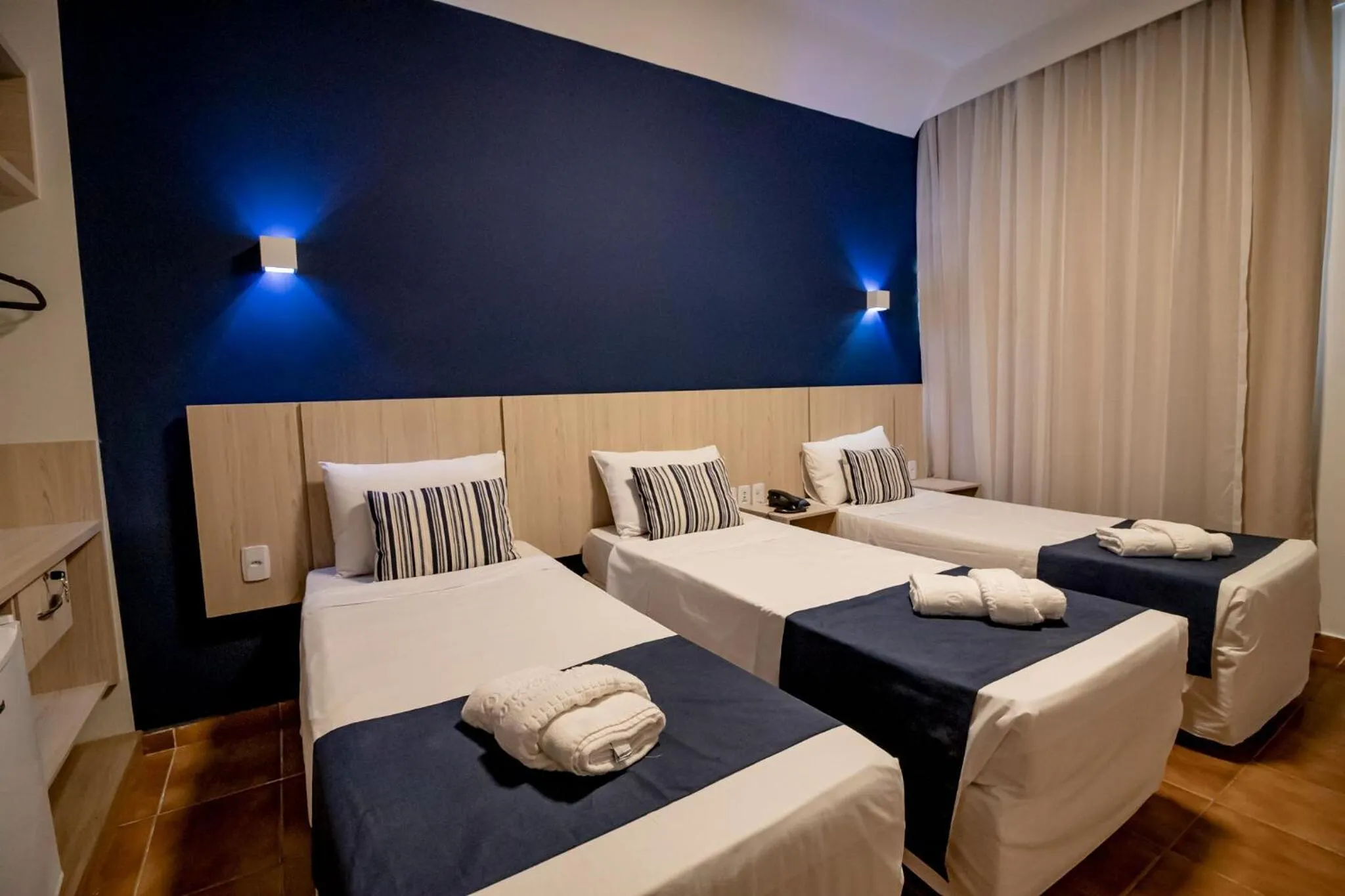 Bed in Rio das Pedras Thermas Hotel