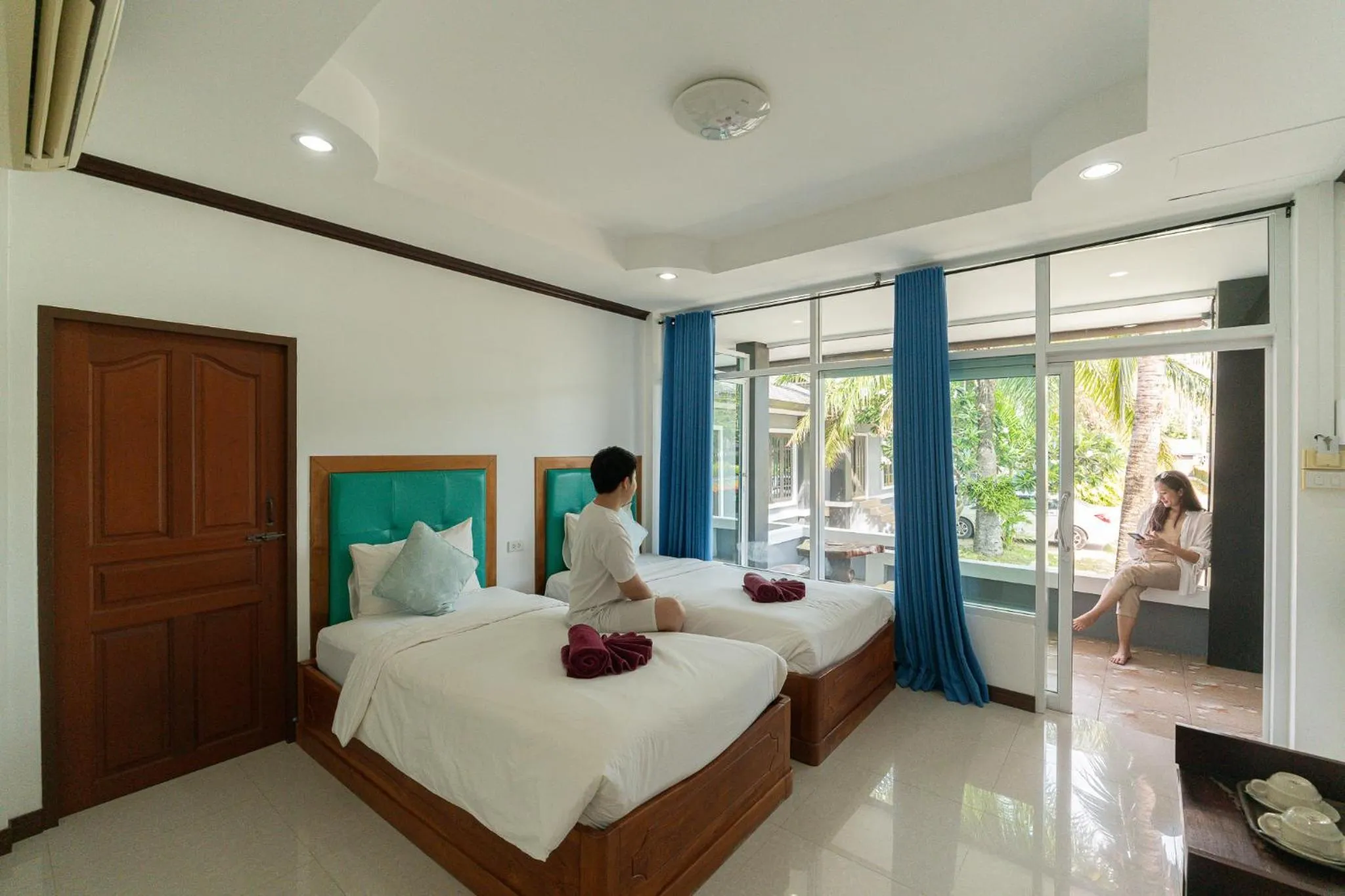 Bed in Baan Faa Talaychan Resort