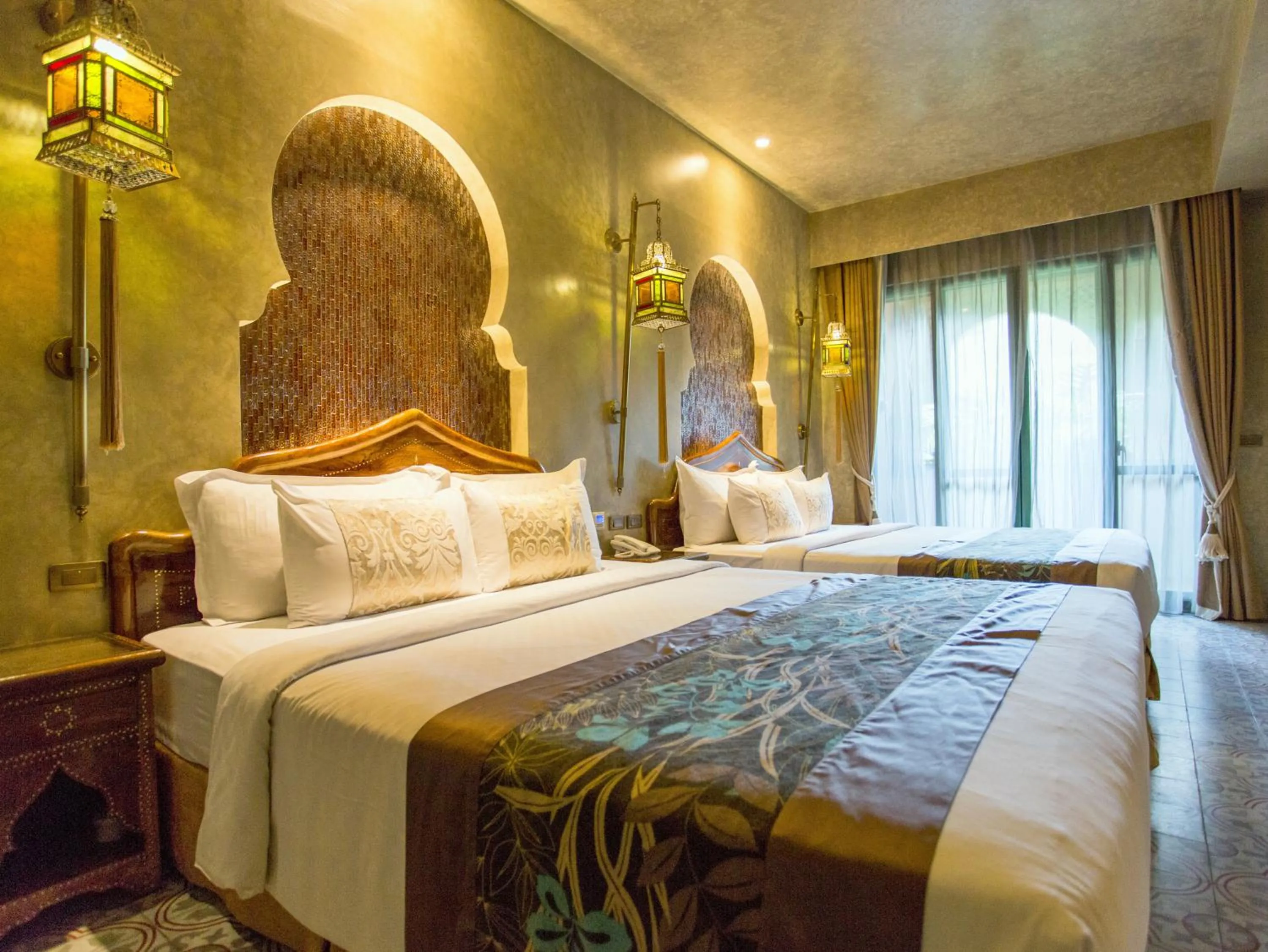 Decorative detail, Bed in Kenting Amanda Hotel