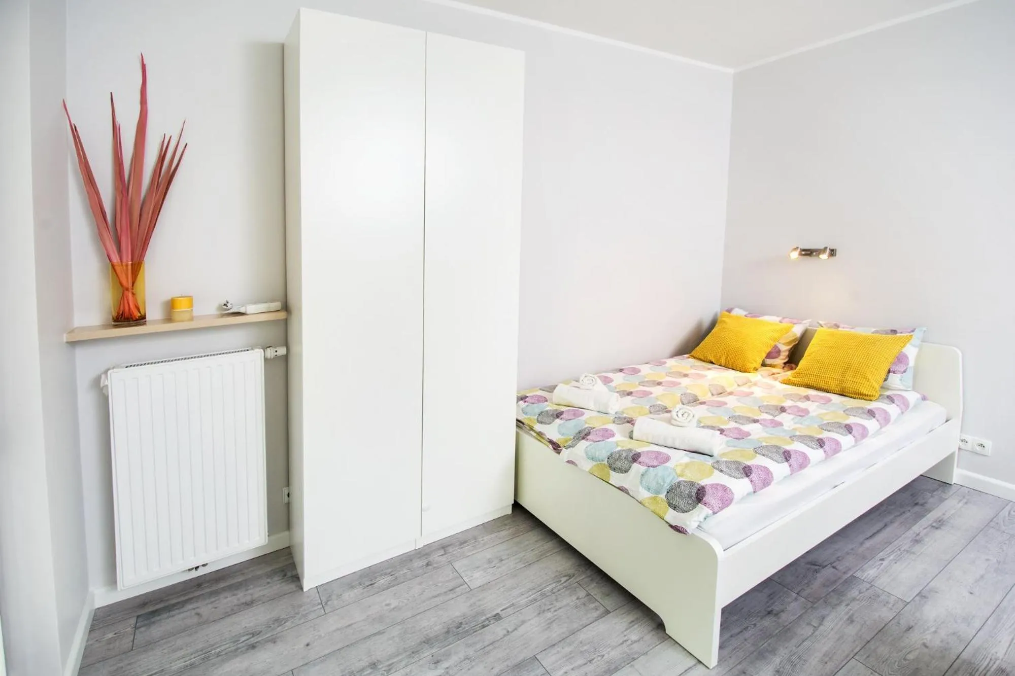 Bedroom, Bed in Warsaw Night Apartments Giełdowa