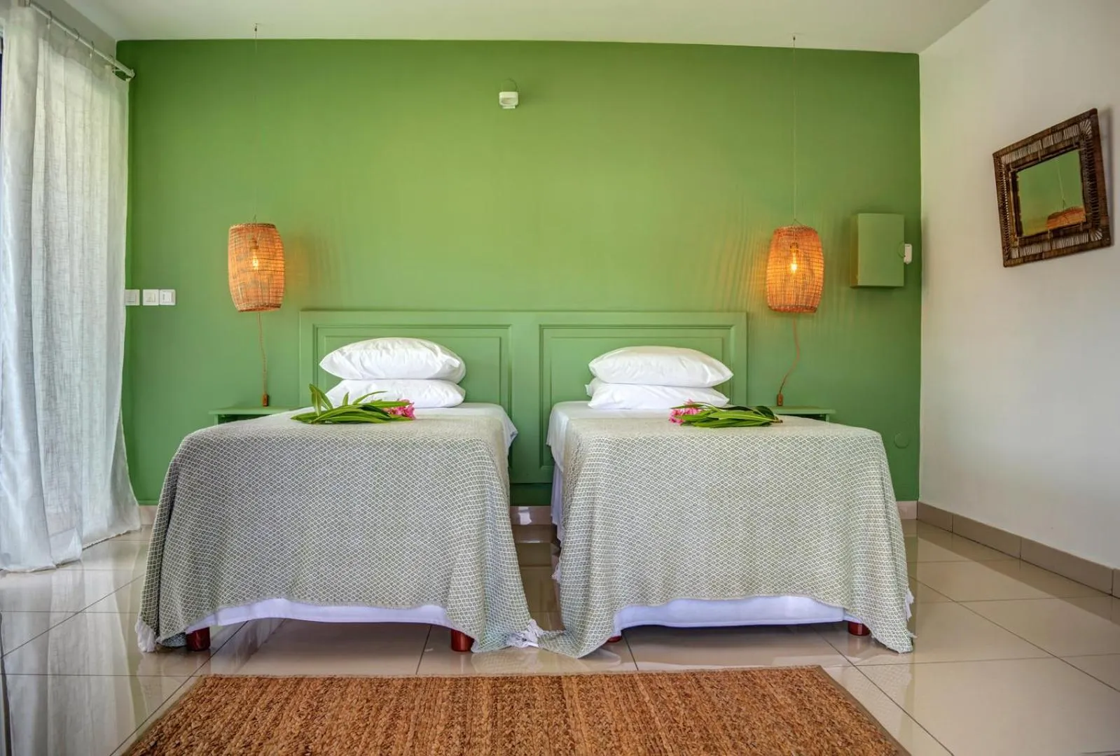 Bed in Hotel Pelican