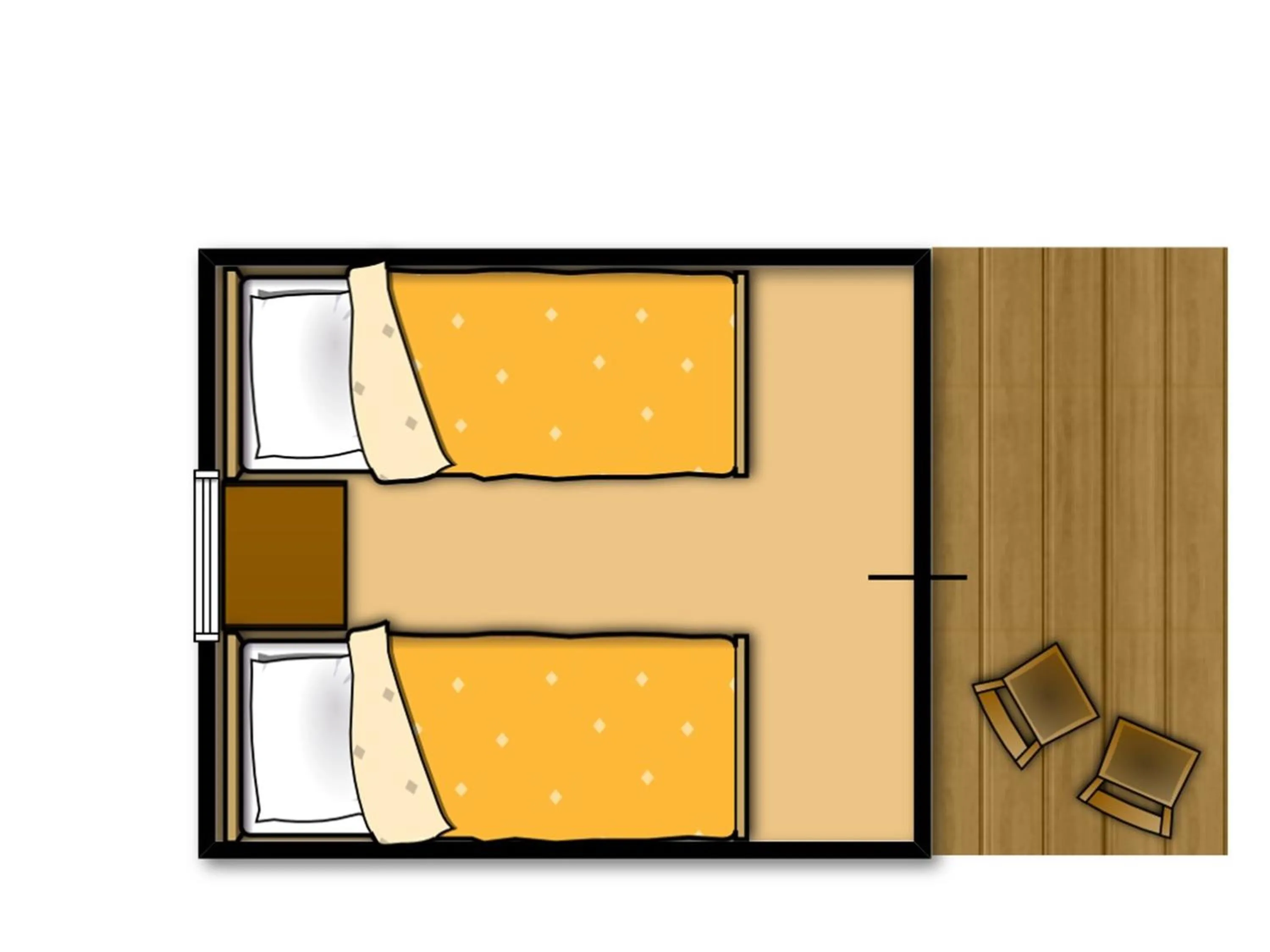 Floor plan in Glamping Can Bora Lodges