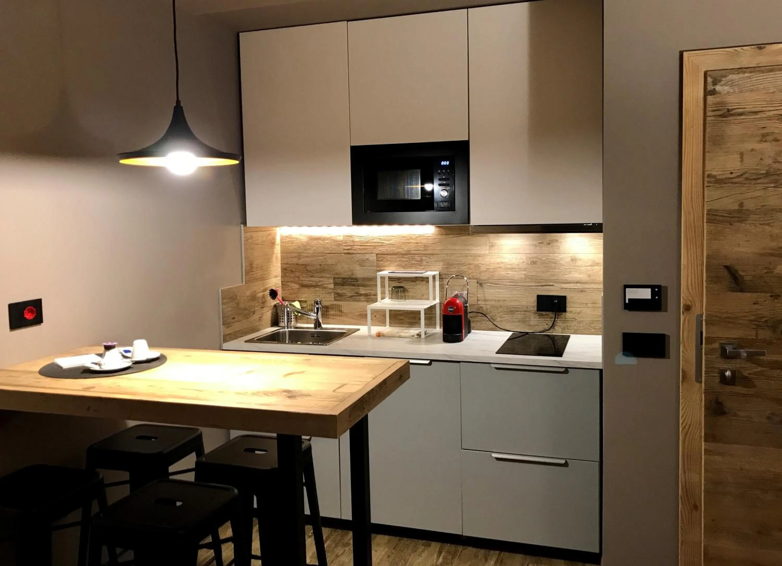 Kitchen or kitchenette in Hotel san Vitale