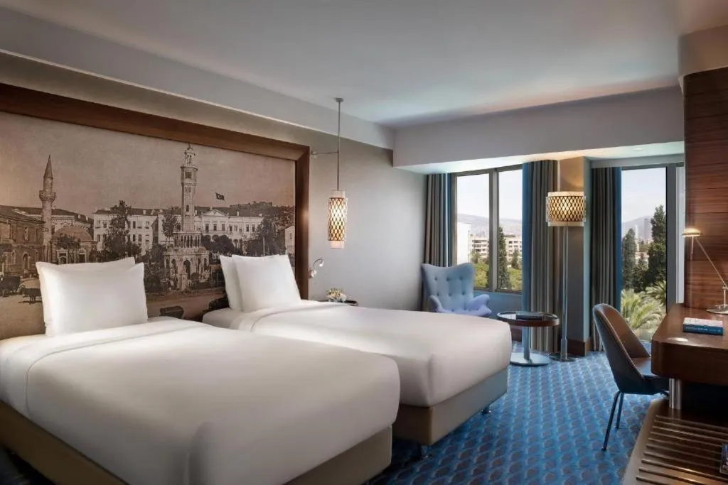 Bed in Renaissance Izmir Hotel