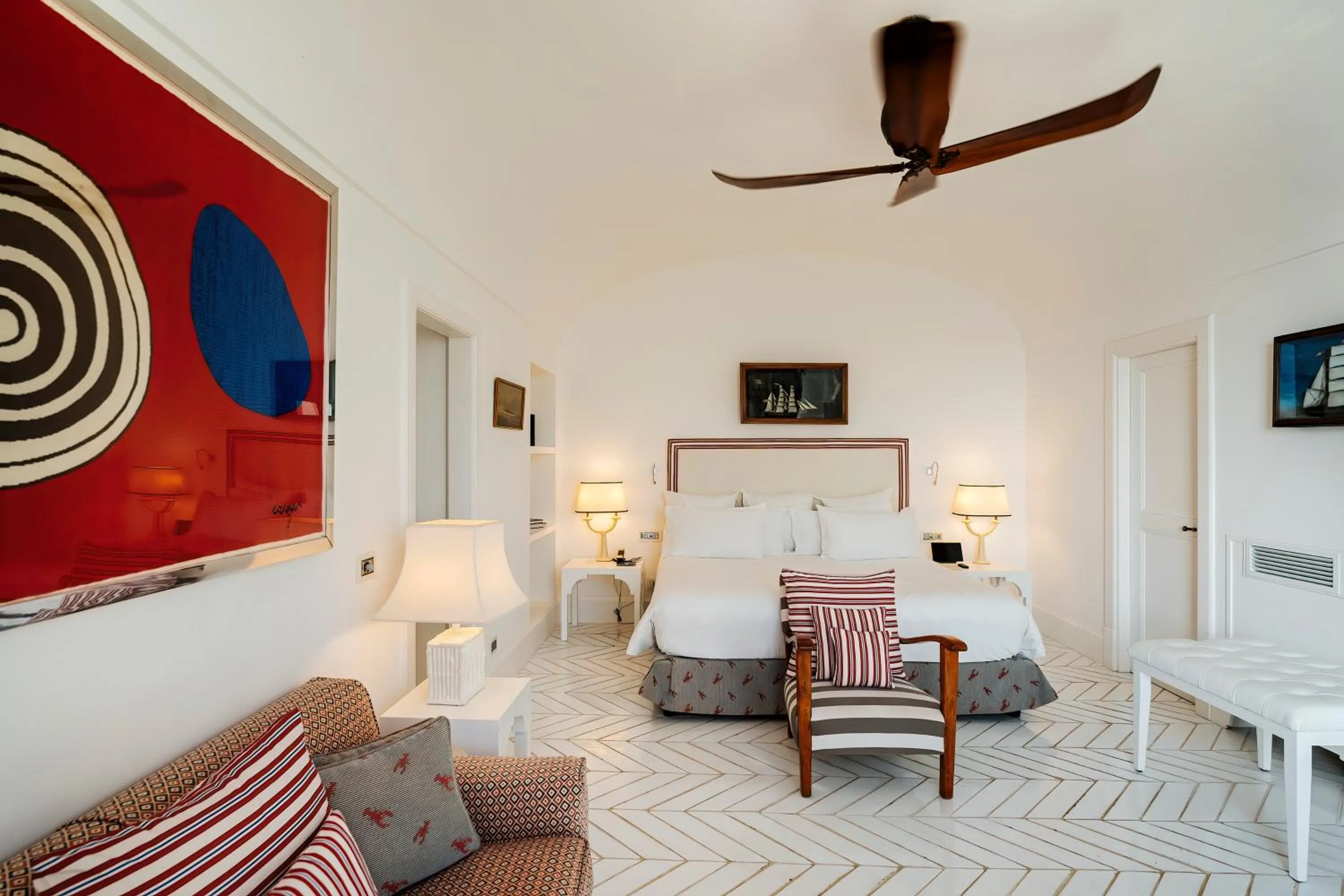 Bedroom, Bed in Villa Treville