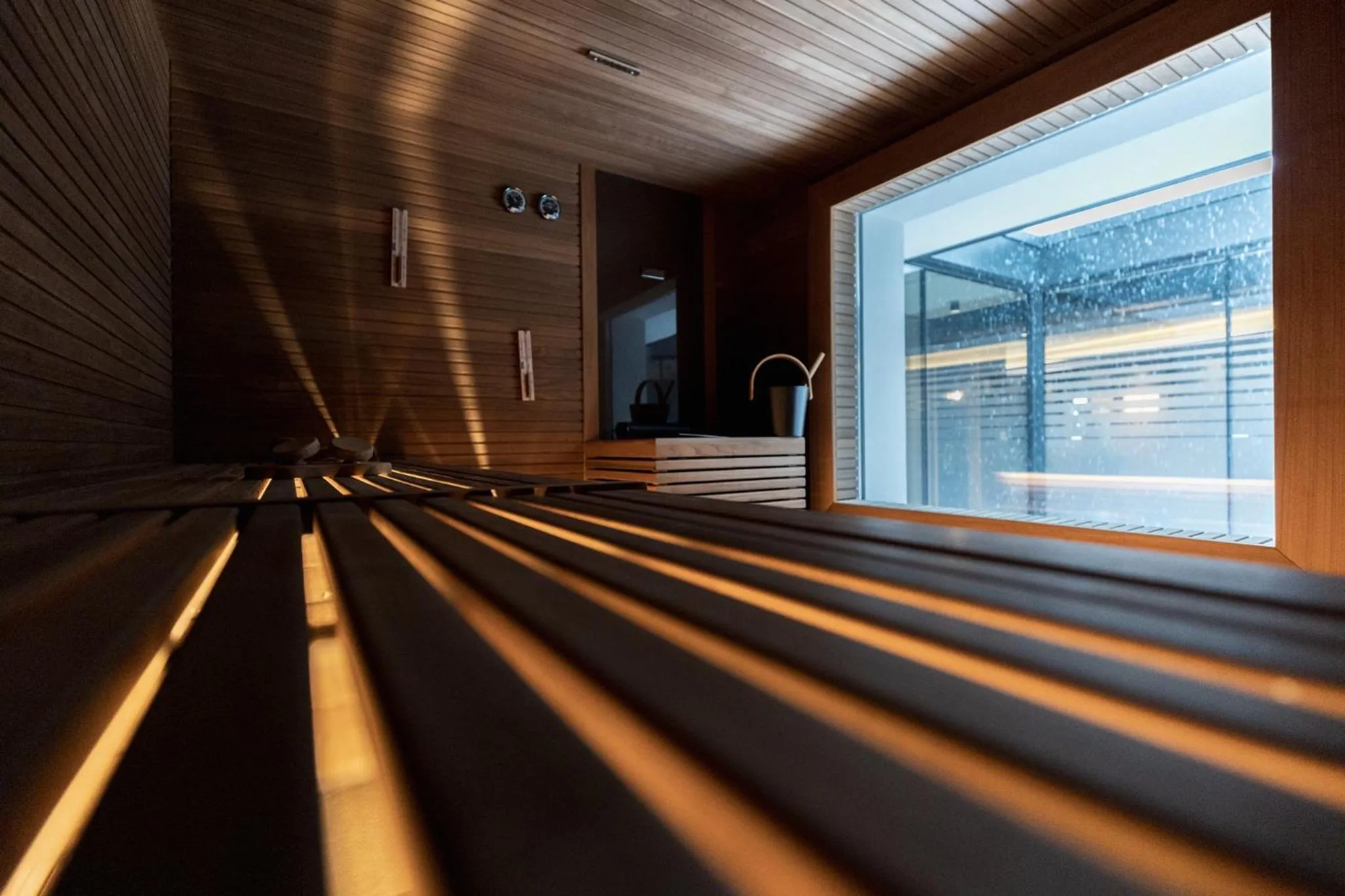 Sauna in La Roccia Wellness Hotel