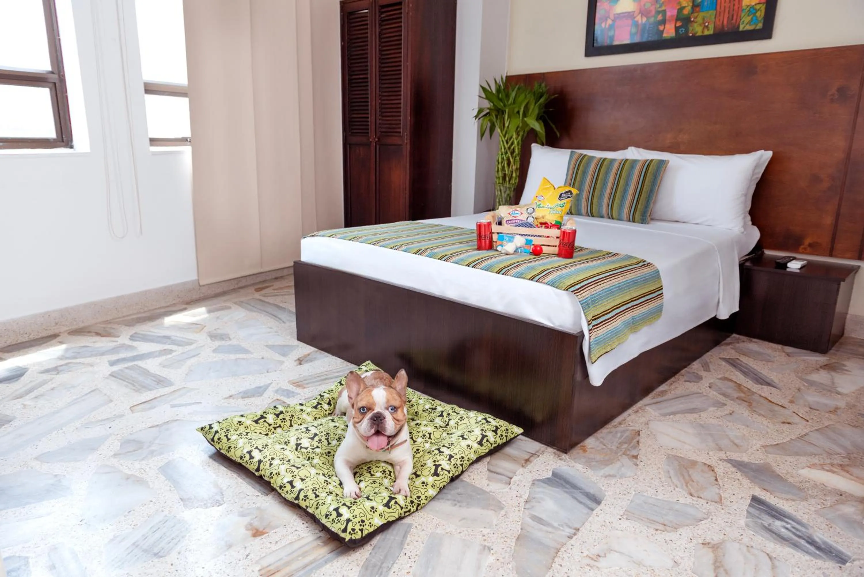 Bed in TAMA Hotel Granada Real Cali