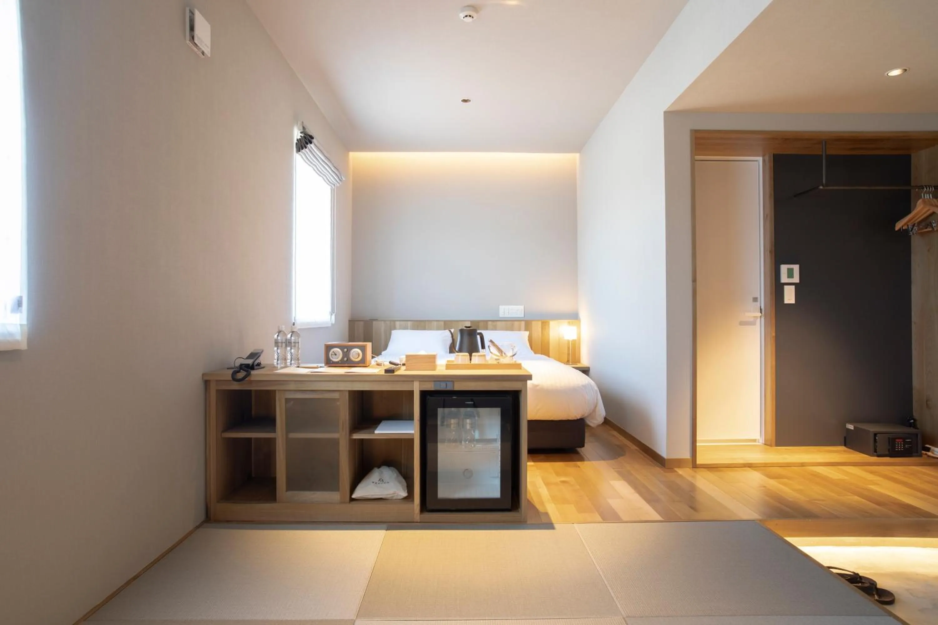 Bed in MASCOS HOTEL Masuda Onsen