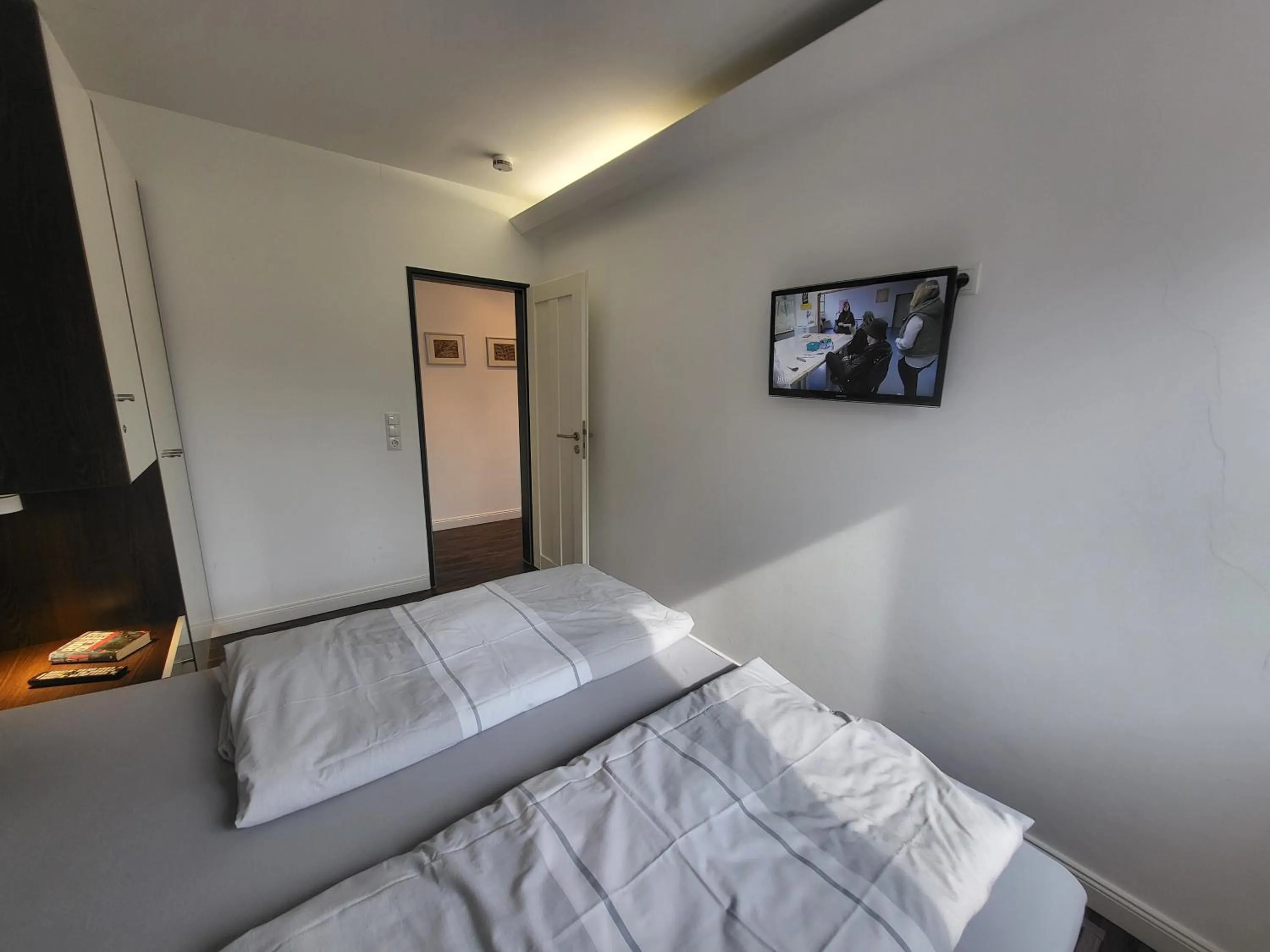 Bed in Ferienwohnung "Im Bad 40a - Wohnung 4"