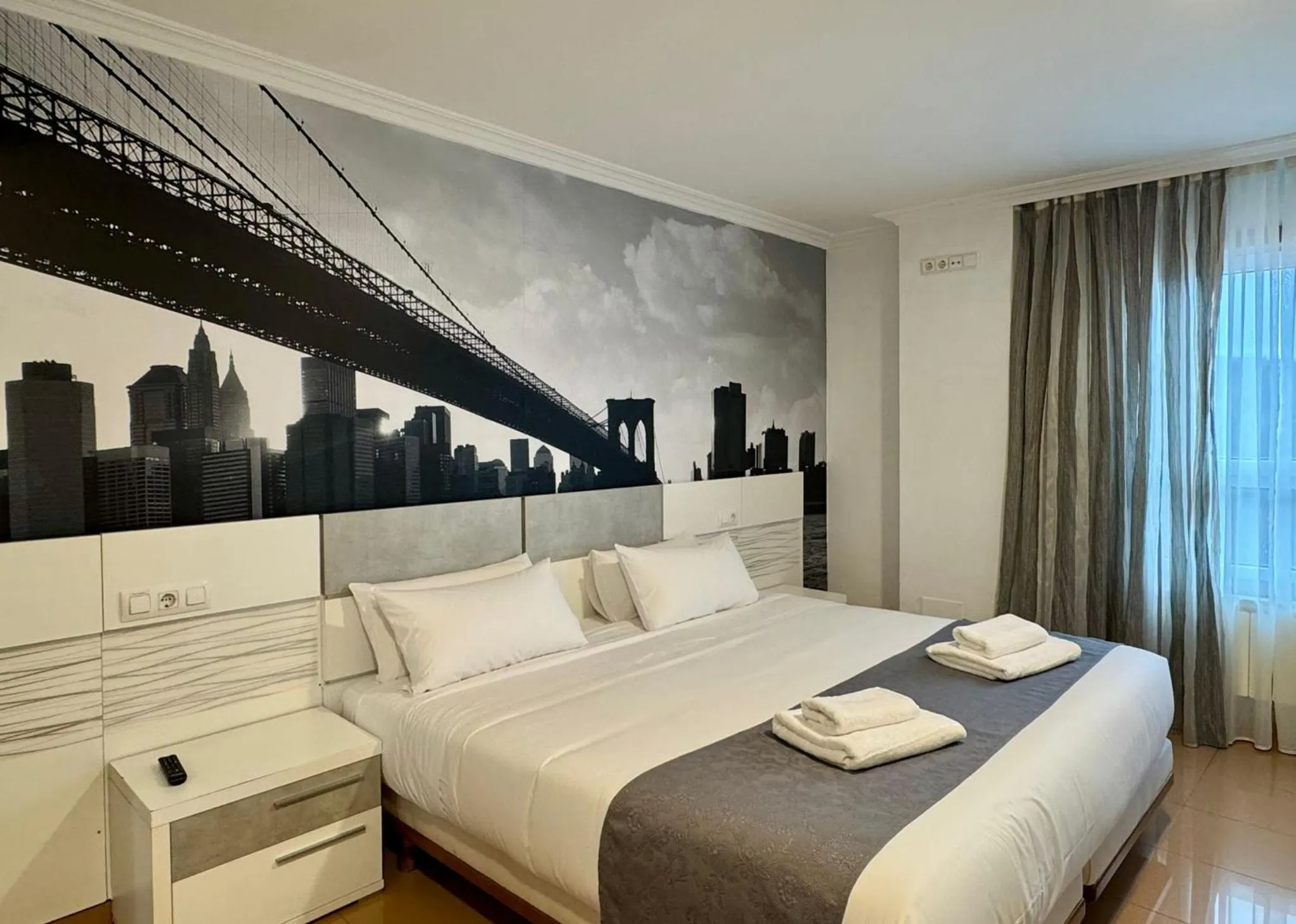 Bed in Hotel Reigosa