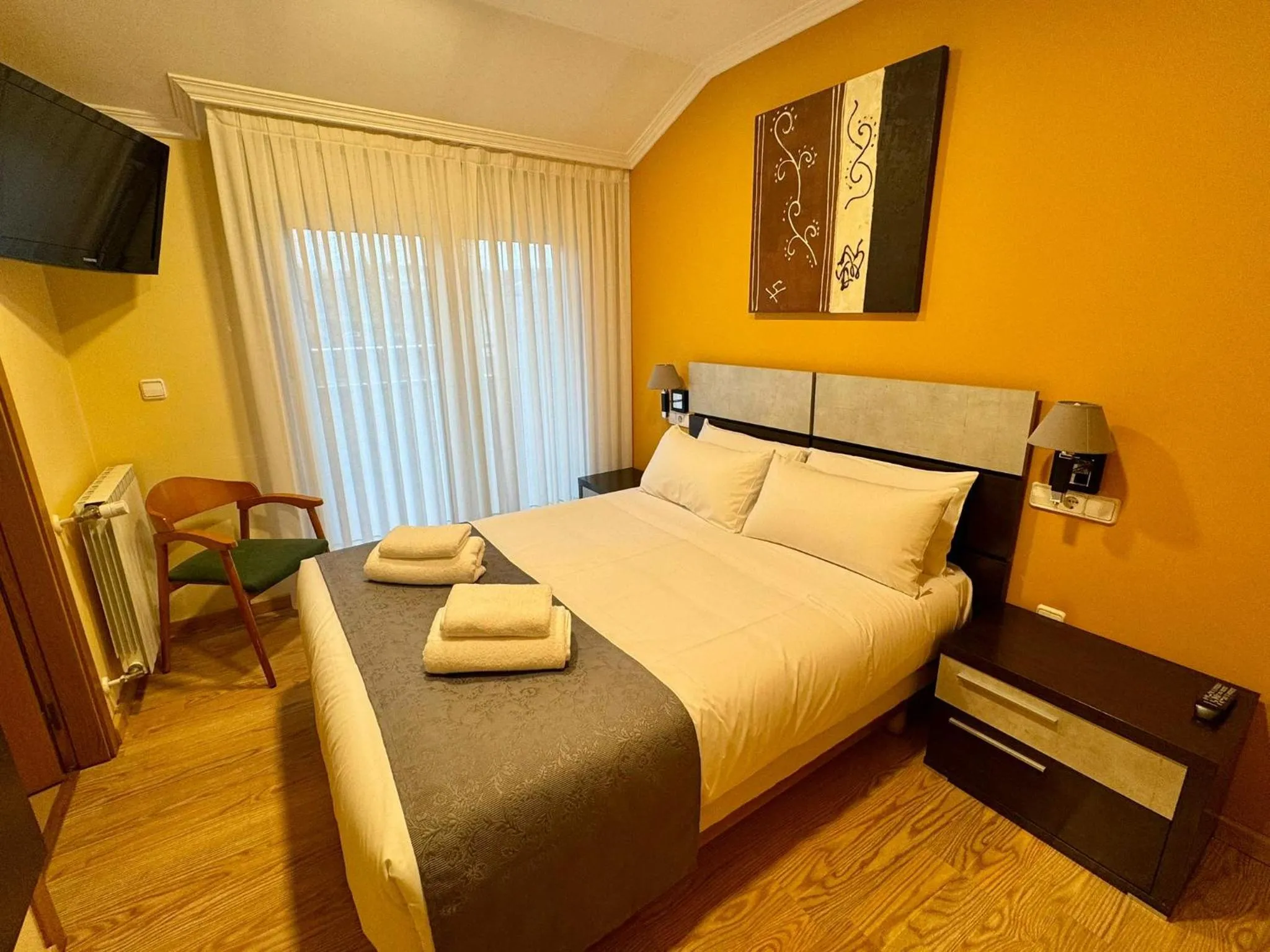 Bed in Hotel Reigosa